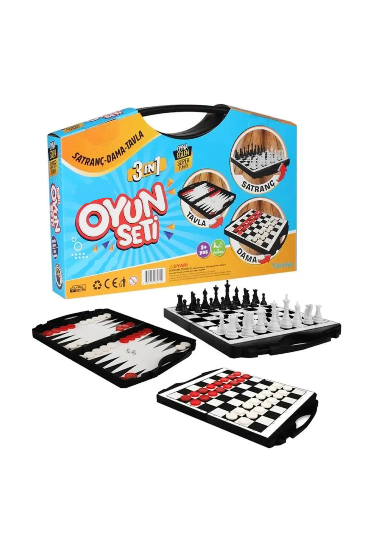 jvx-3 in 1 Game Set - Chess, Checkers and Backgammon 1245.Jvx 3