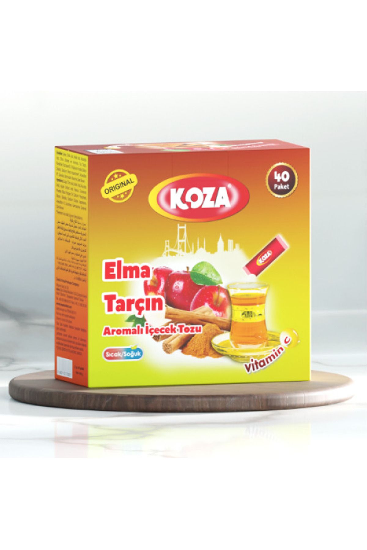 MELFSHOP Koza Tek İçimlik Elma & Tarçın Aromalı Toz İçecek 40'lı