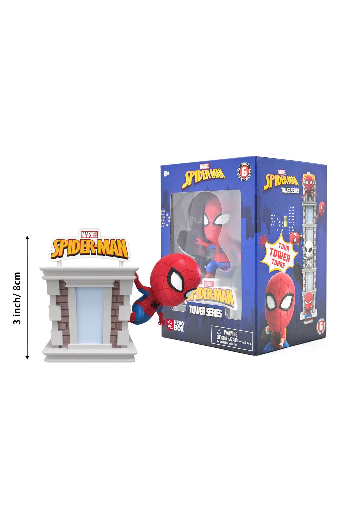 Marvel-Spiderman Tower Series with Window Box, Assorted 1 Piece (Style & Color May Vary) 4