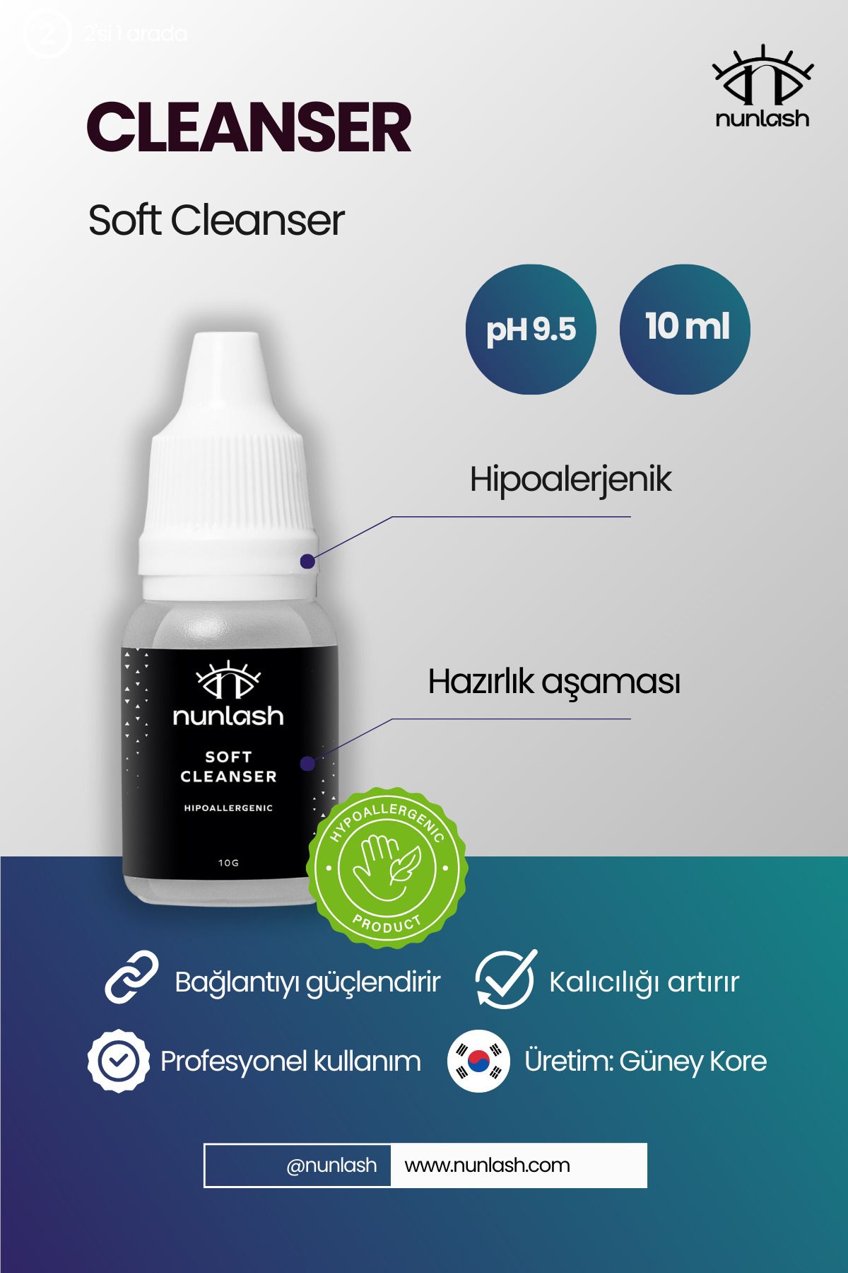 nunlash SOFT CLEANSER Hipoalerjenik 10ml