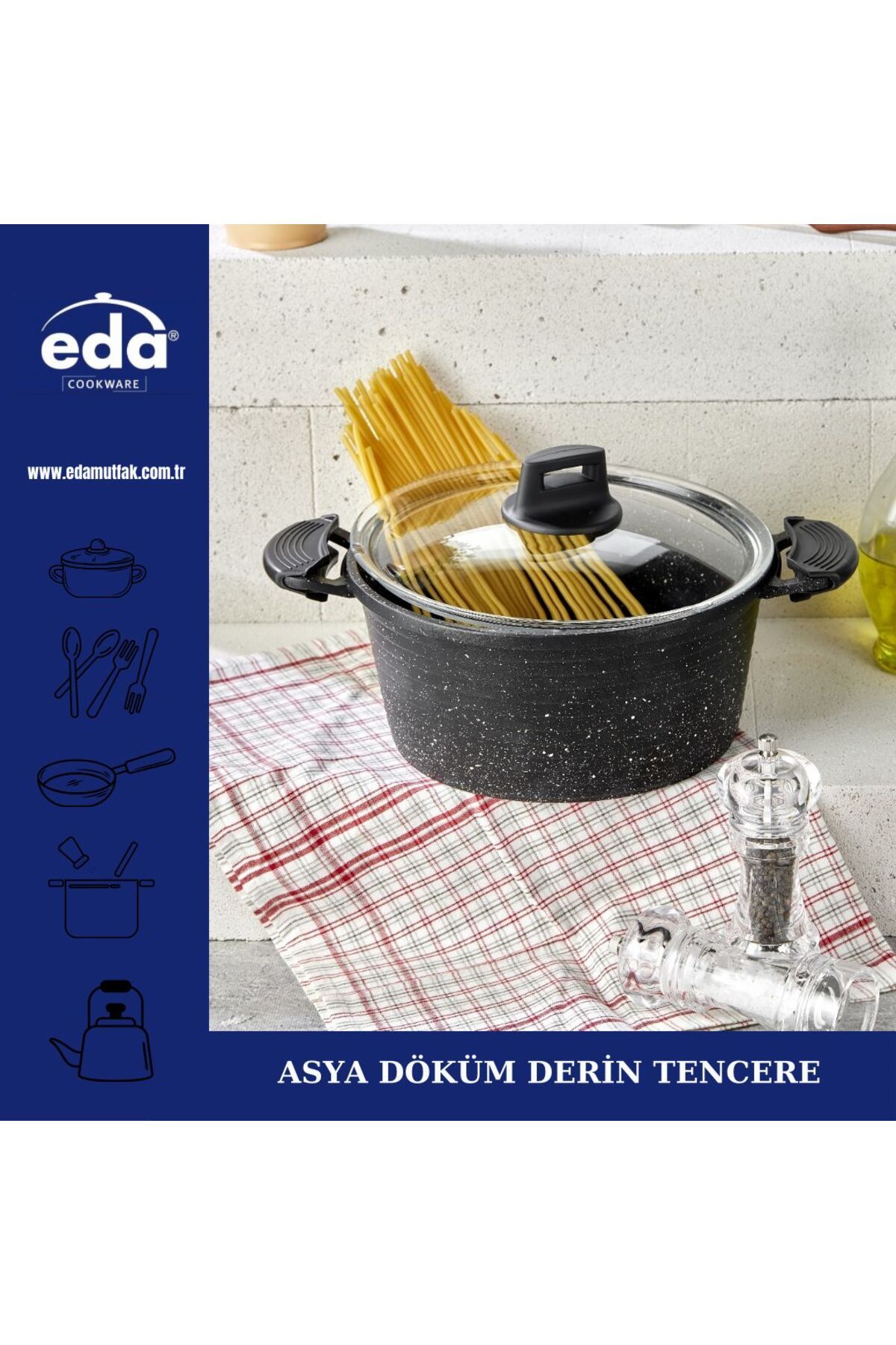 Eda-ZK-007 CAST GRANITE 7 PIECE Cookware Set 5