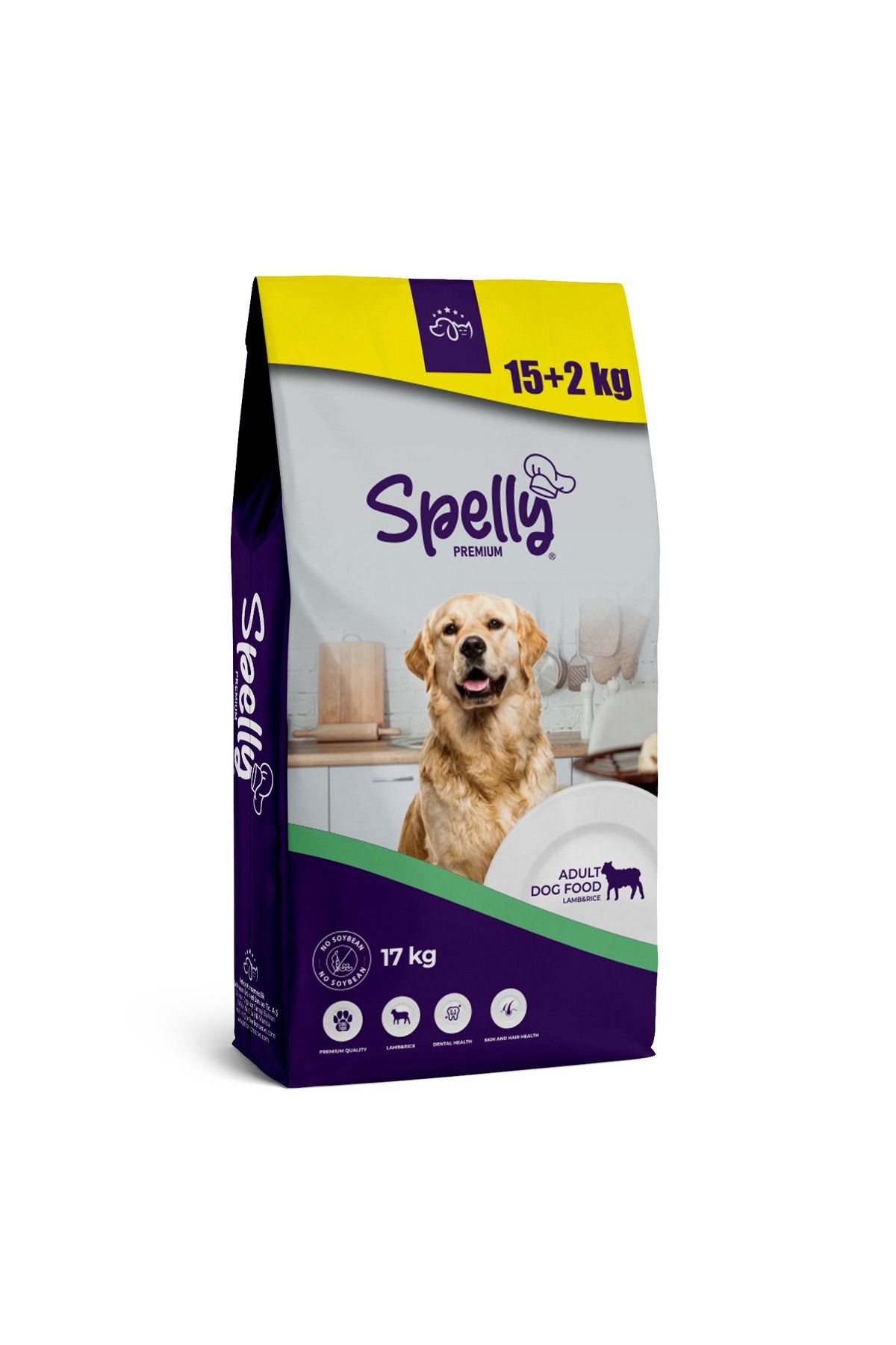 SPELLY Premium Yetişkin Köpek Maması - Kuzu & Pirinç (17kg)