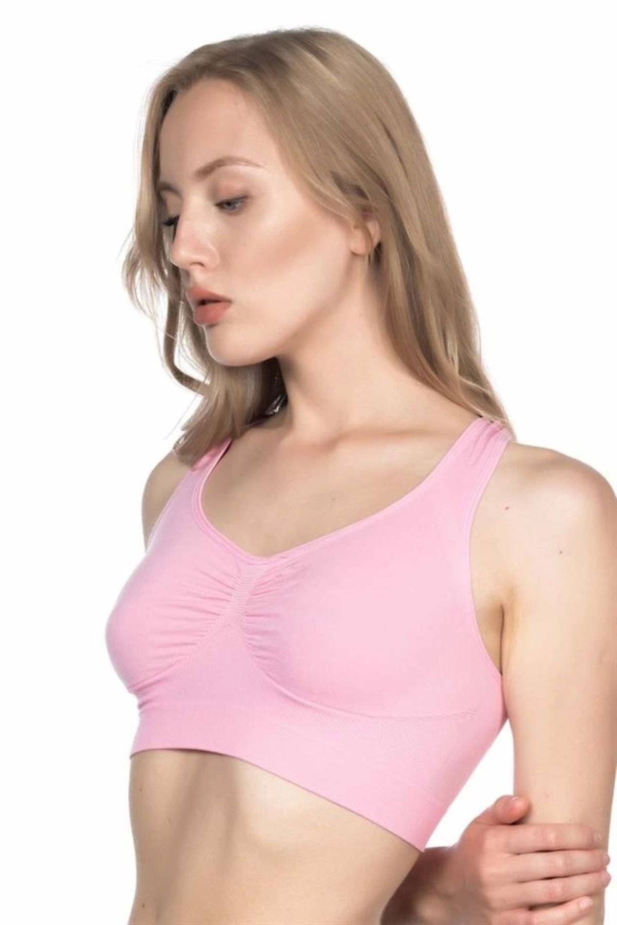 Moda Azze Pembe Emay 4001 Soft Sporcu Büstiyer