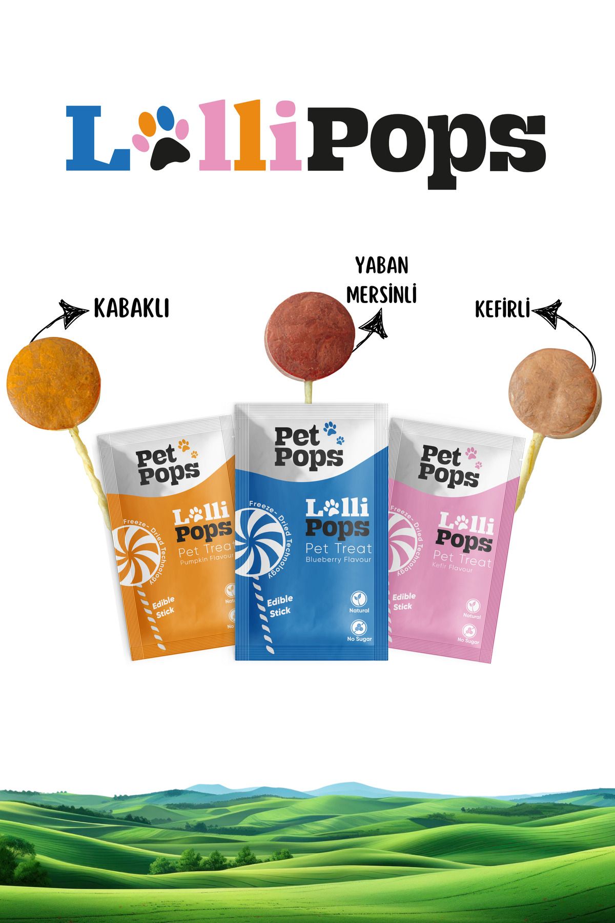 PET POPS 3'lü Freeze Dry Lollipops Lezzet Paketi – Doğal Ve Sağlıklı Ödül! - Kedi Lolipopu