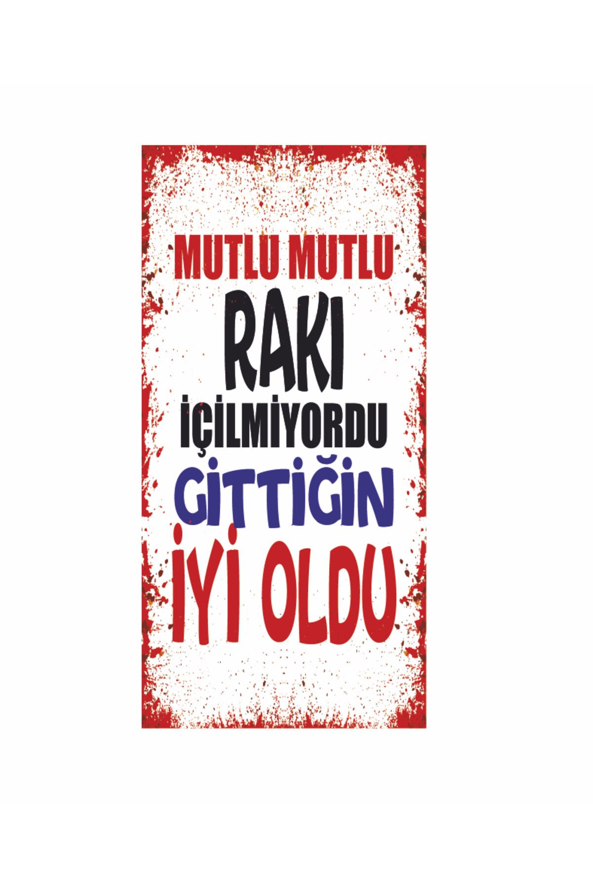 Pi Dekorasyon Rakı sözleri komik eğlenceli sözler duvar yazılar ev dekorasyon tablo mini retro ahşap poster