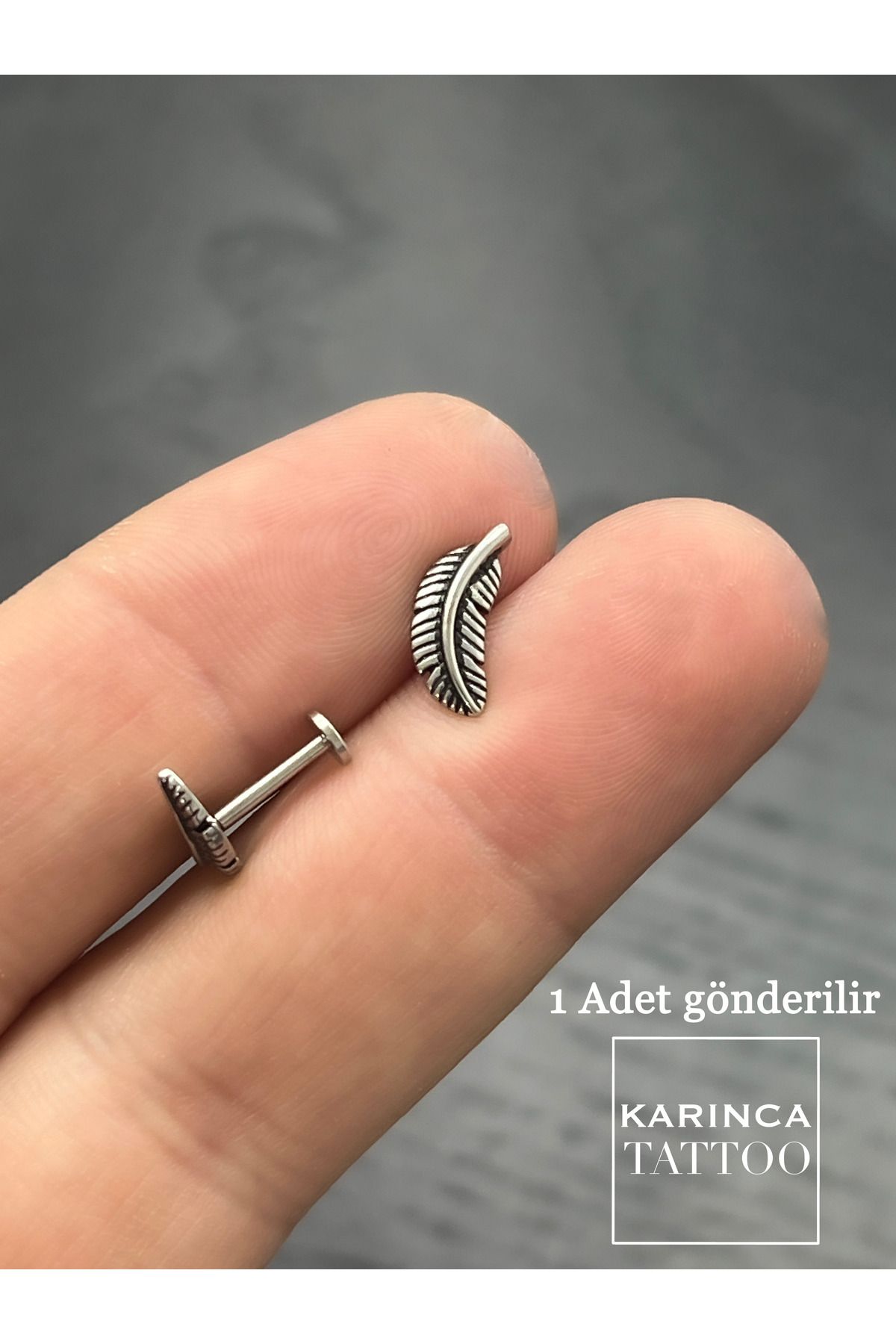 Karınca Piercing-Feather Model Flat Forward Helix Conch Standard Lobe Ear Tragus Piercing 2