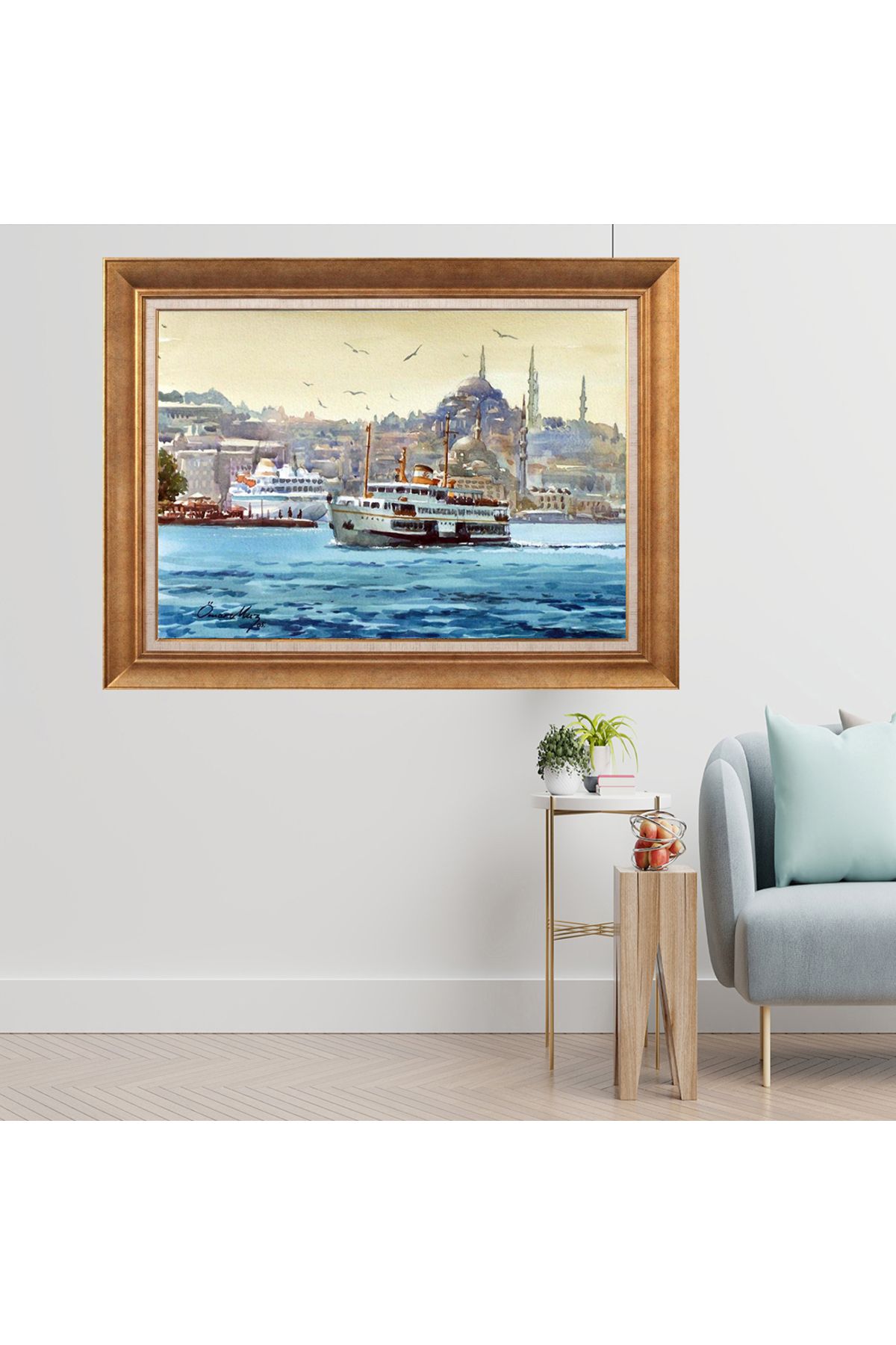 giyense ÖZEL TASARIM ÇERÇEVELİ PASPARTULU TABLO J1245