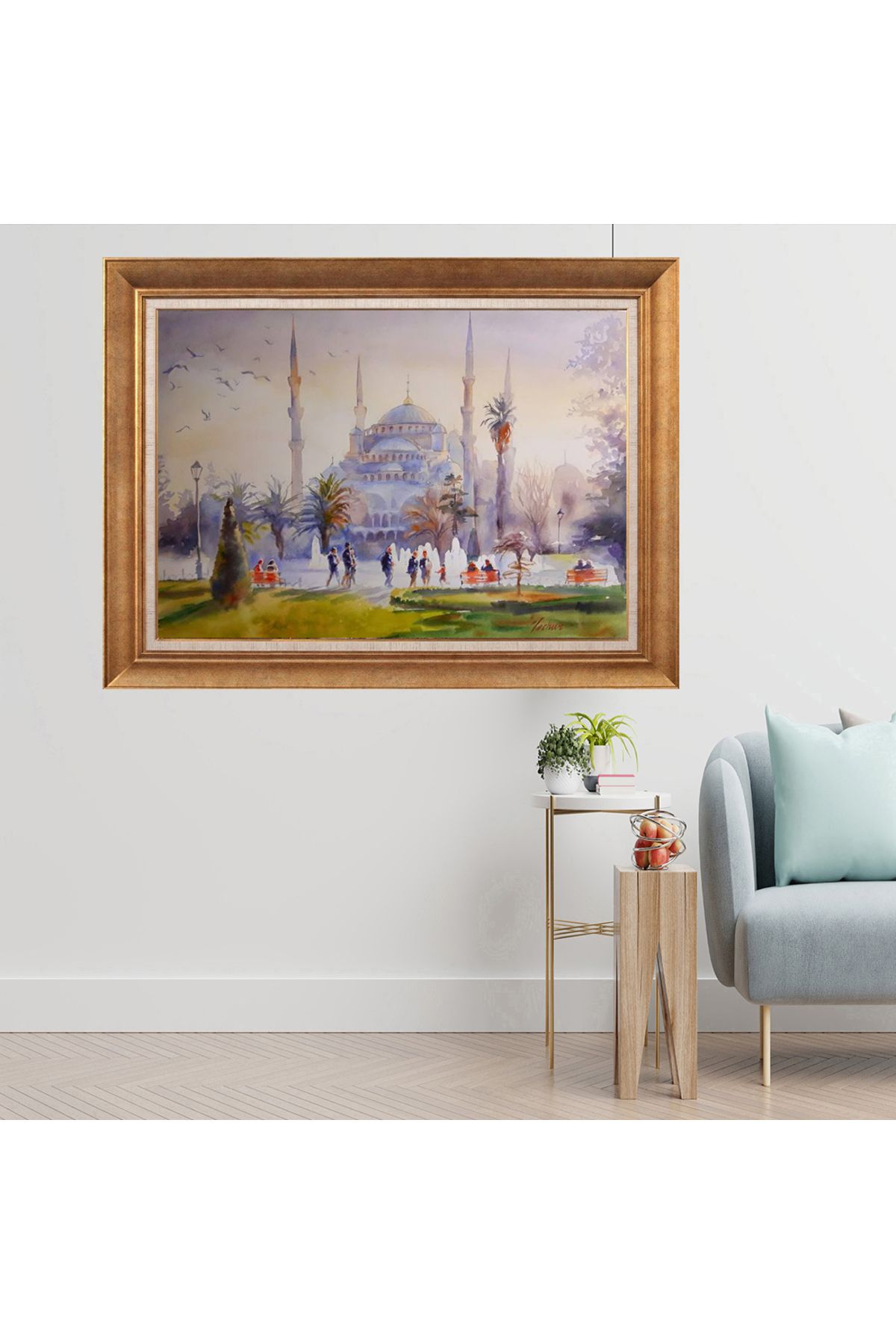 giyense ÖZEL TASARIM ÇERÇEVELİ PASPARTULU TABLO J13
