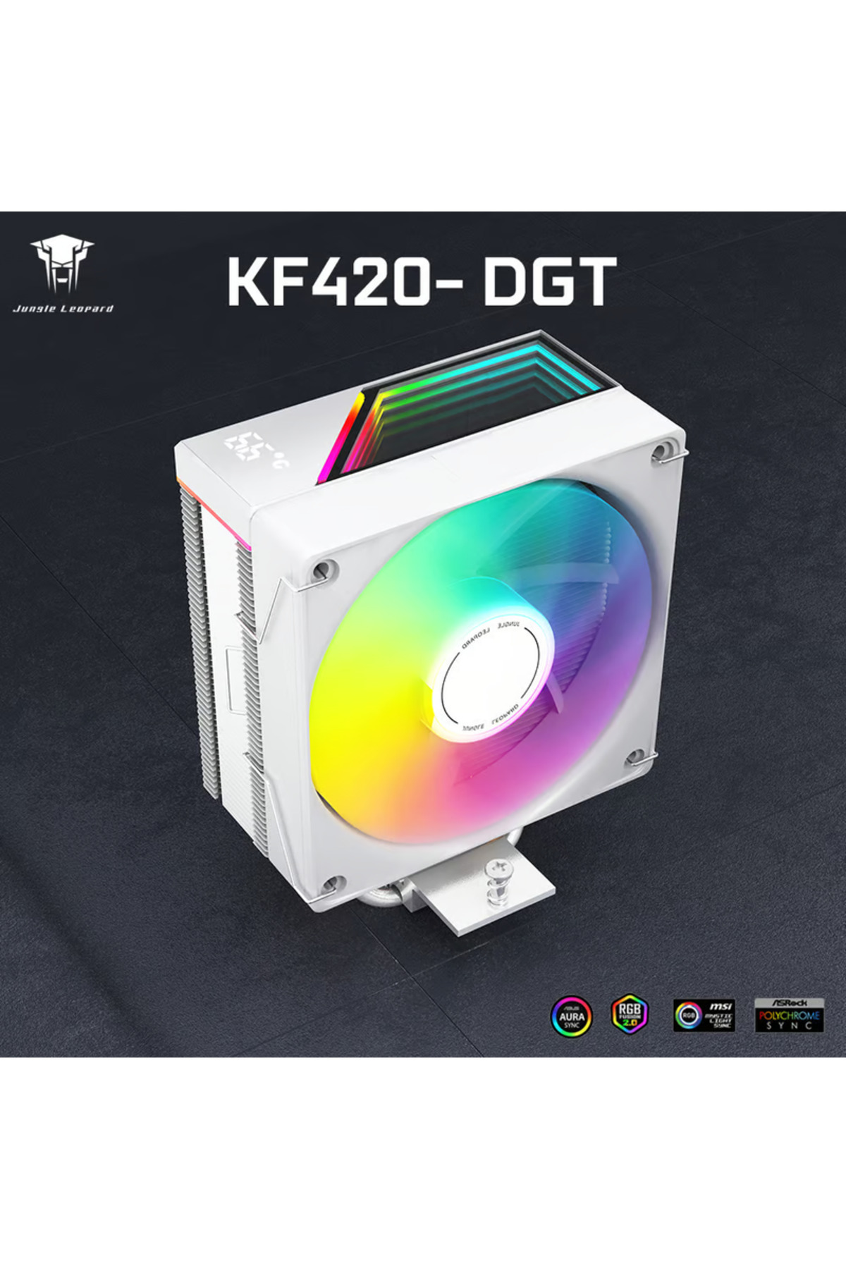 JUNGLELEOPARD-Jungle Leopard Digital air cooler KF420-DGT  White ARGB 2