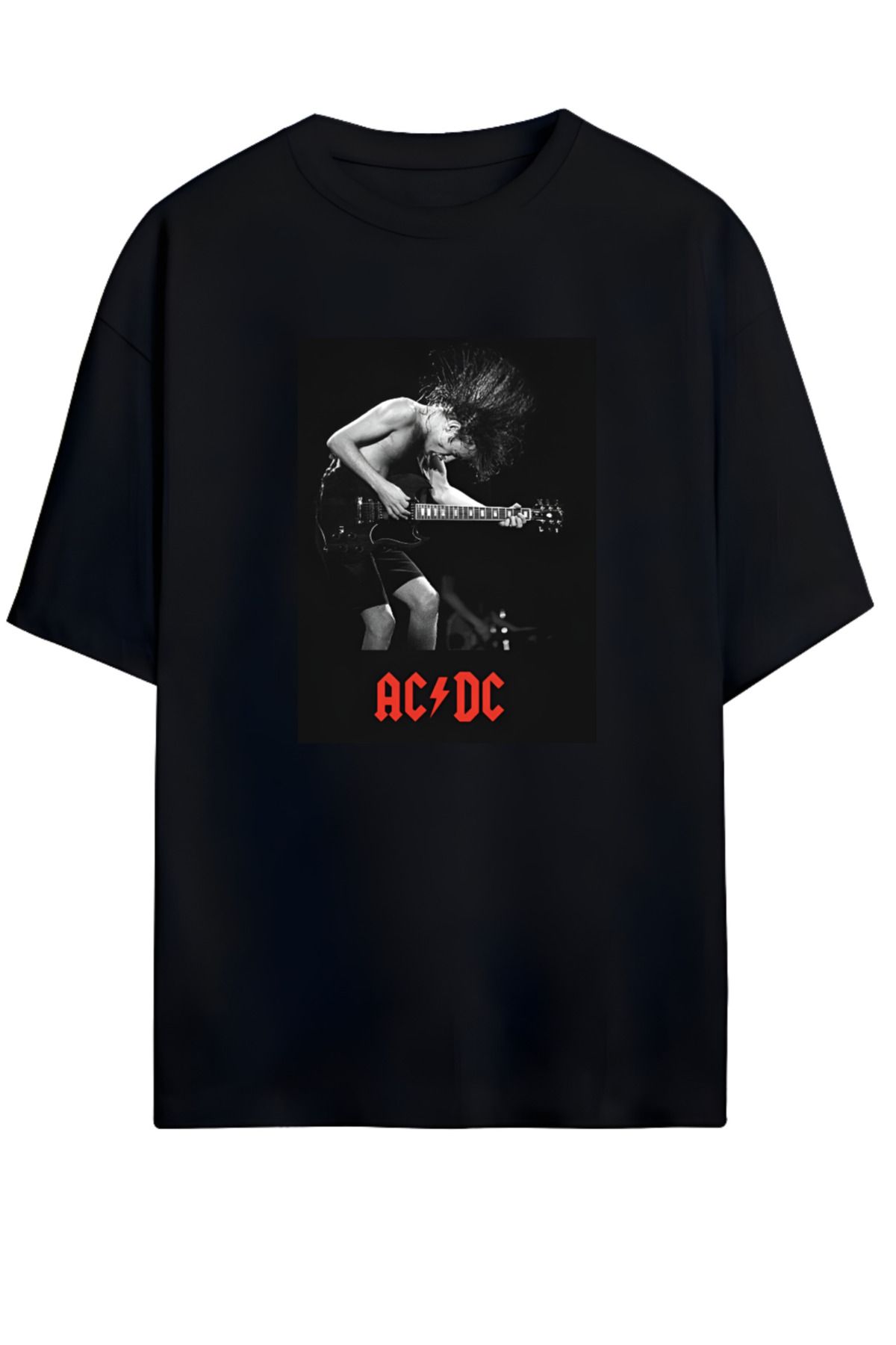 MAGORS AC DC ROCK TASARIMLI YÜKSEK BASKI KALİTELİ UNISEX YENİ SEZON OVERSIZE PAMUKLU  T-SHIRT