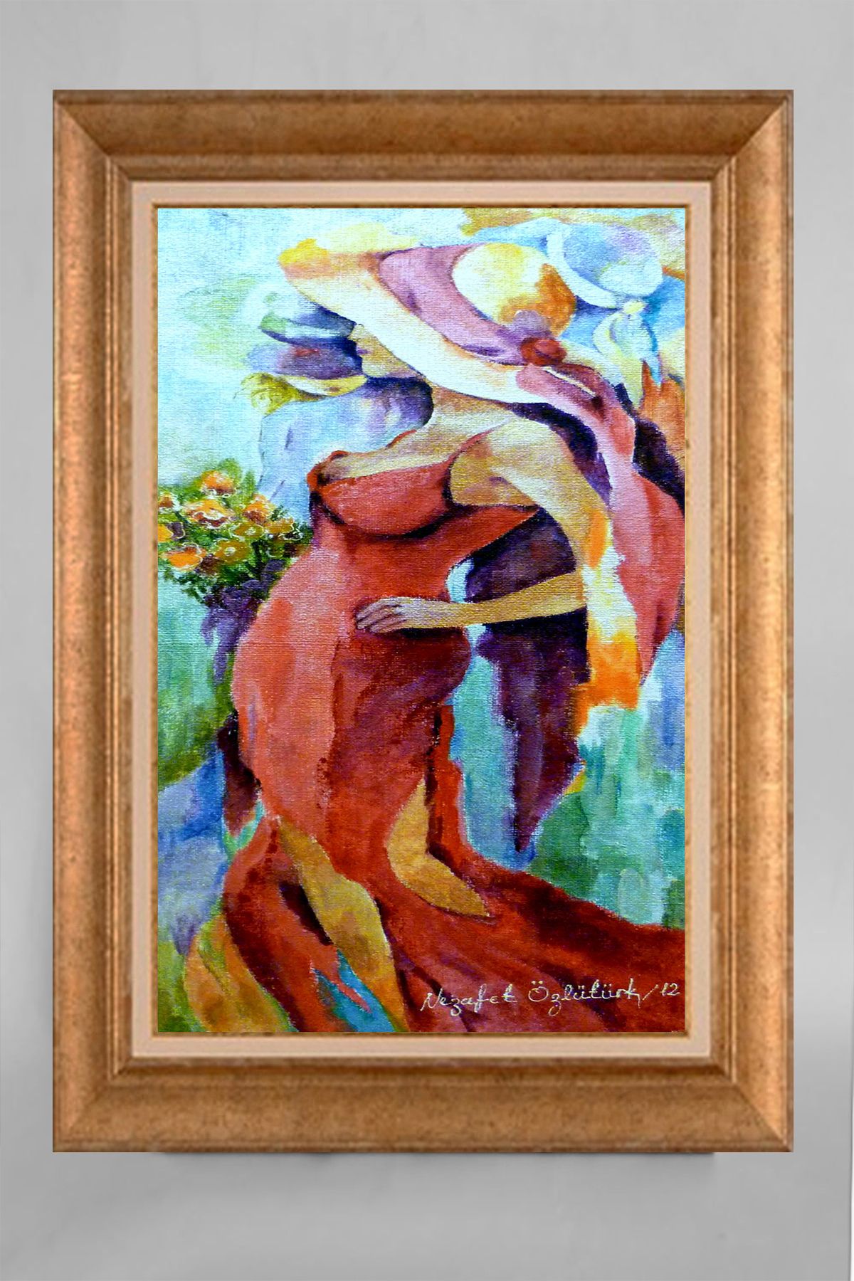giyense ÖZEL TASARIM ÇERÇEVELİ PASPARTULU TABLO V2010