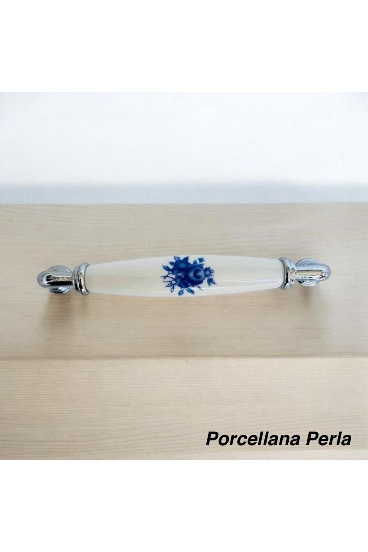 Porcellana Perla (9,6cm)-Porselen Kapak Dolap Çekmece Mutfak Banyo  Mobilya Kulp Kulpu Kulb Kulbu-yakut96mm-STK3348