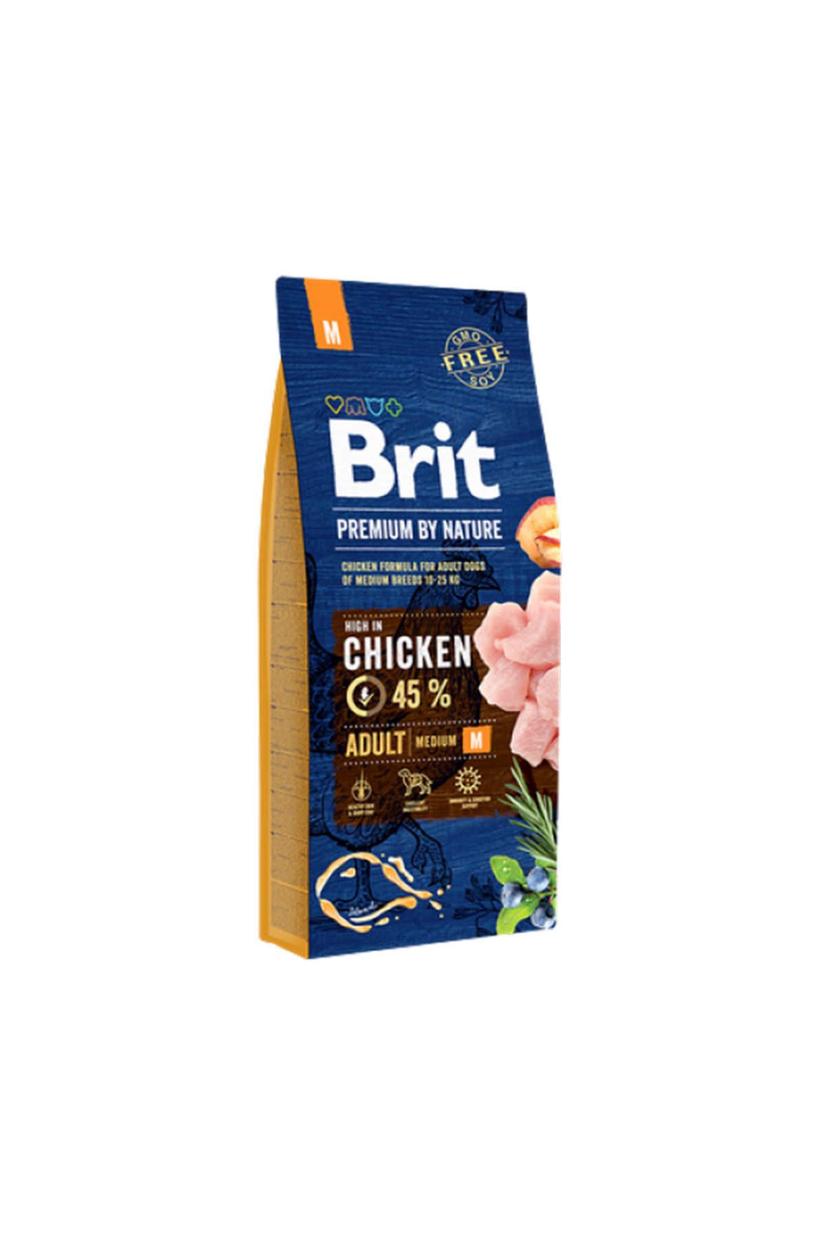 Brit Premium By Nature Orta Irk Yetişkin Köpekler İçin, Tavuk Etli Kuru Mama 15 kg 462122