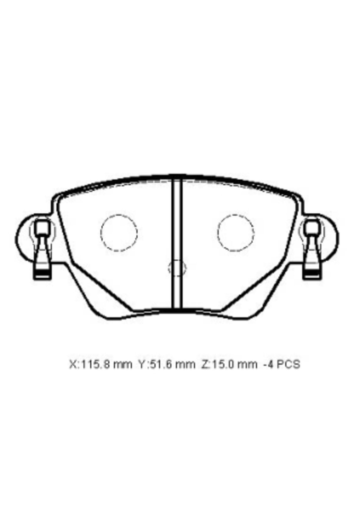 İthal -ParçaAnında Ford Mondeo- 05/07; Arka Fren Balatası 1,8/2,0/2,5 (DİSK) (115,8X51,6X15) (BRAMAX) 1s71