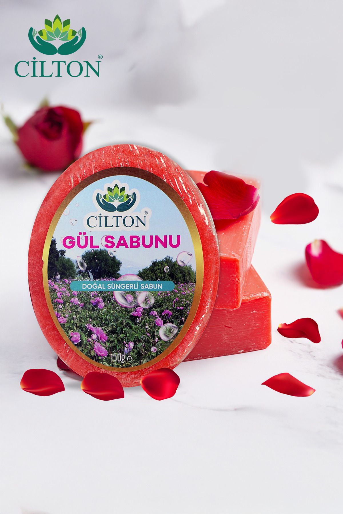 CİLTON GÜL SABUNU DOĞAL SÜNGERLİ SABUN 150 ML