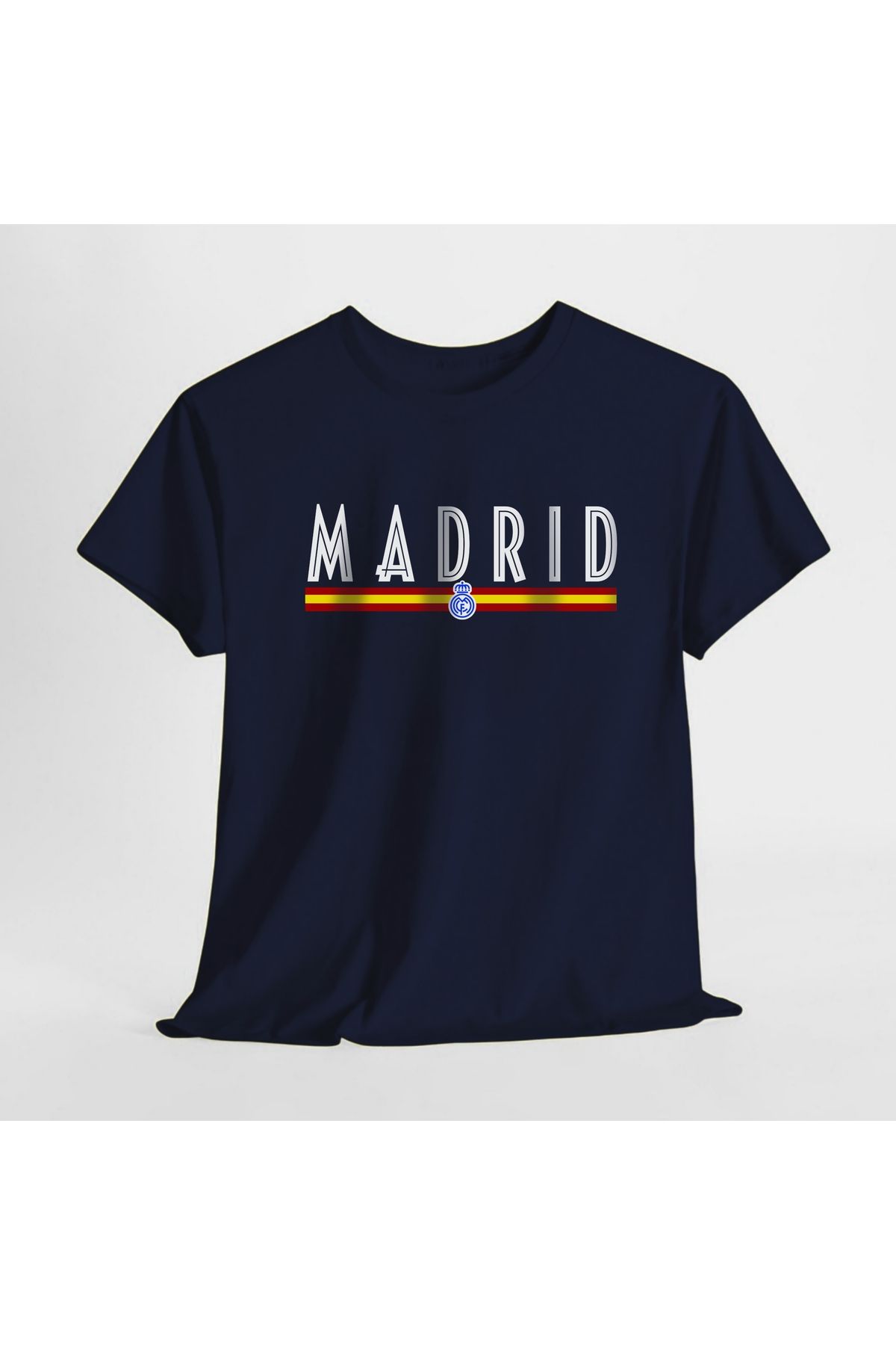 SARI Madrid Şehir Temalı %100 Pamuk Tshirt