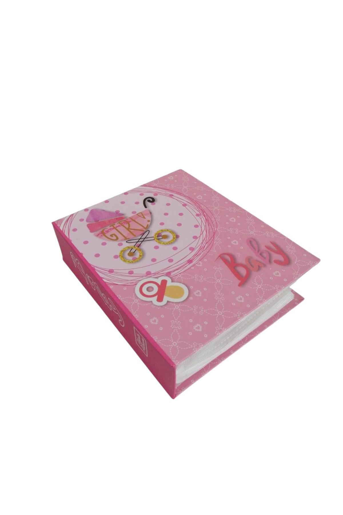 mutlu adım Bebek Fotoğraf Albümü 13x17cm Pembe Pusetli Baskılı fotoğrafı 2 (önizleme)