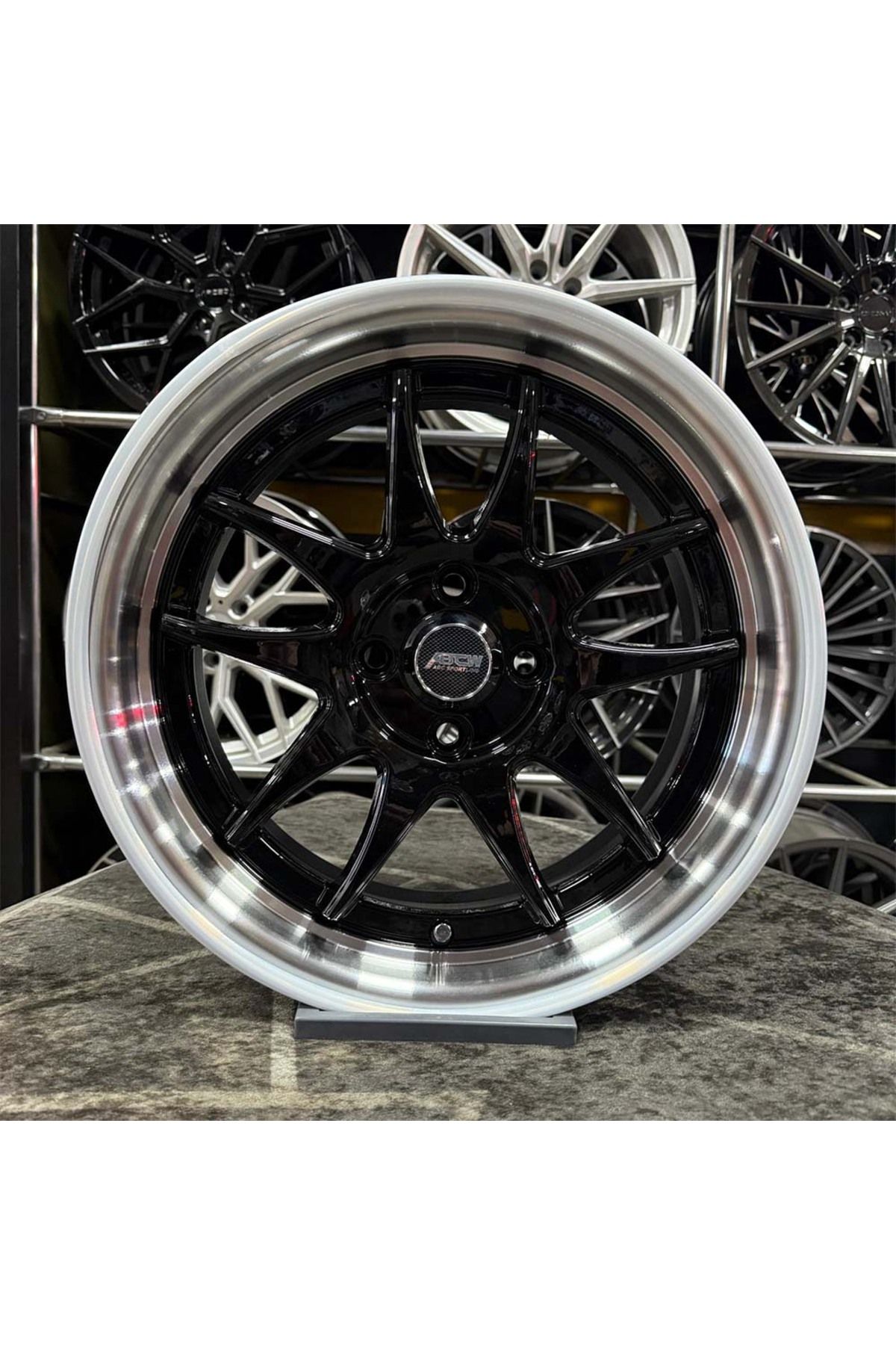 kormetal 15 inç 4x100 CLİO SYMBOL CİVİC UYUMLU Siyah Elmas Kesim Jant Modeli (4 ADET)