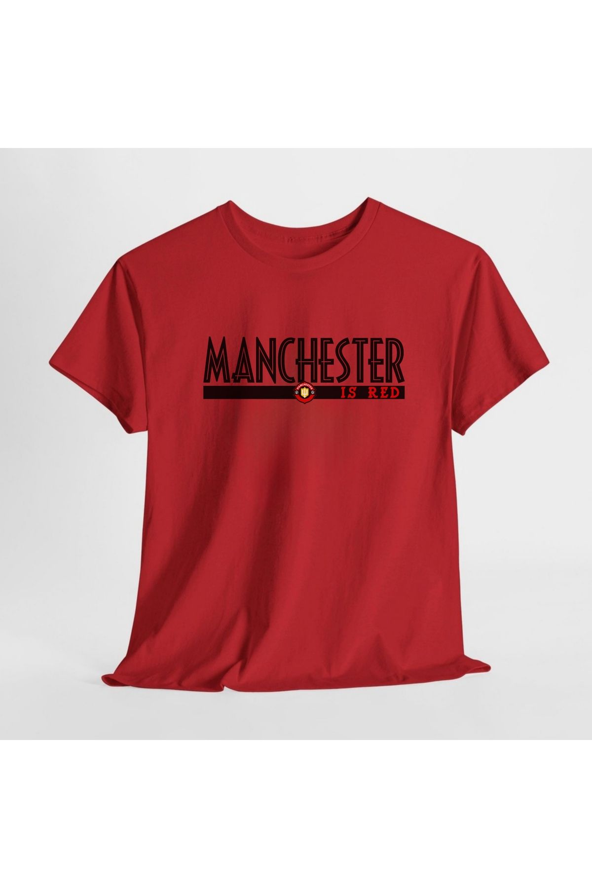 SARI Manchester Temalı %100 Pamuk Tshirt