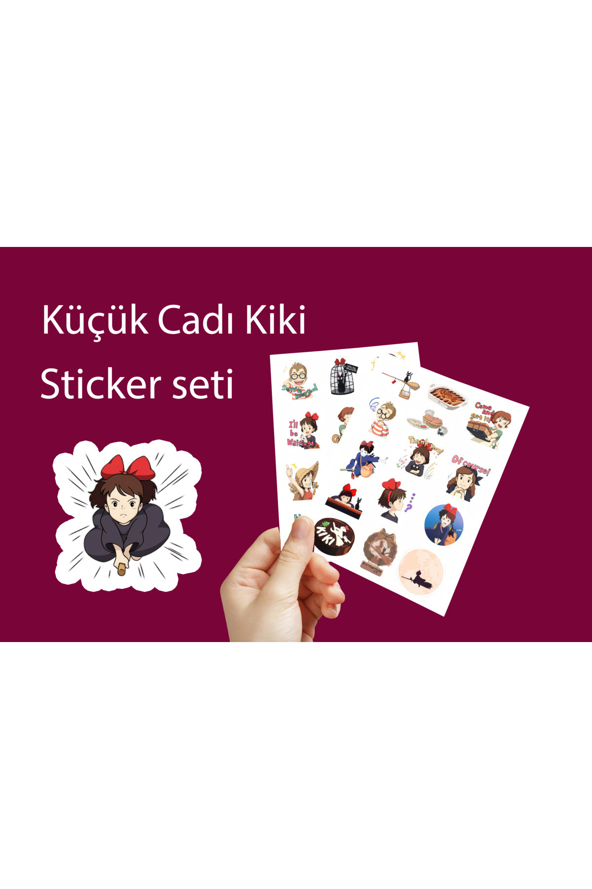 Akumastik Küçük Cadı Kiki Sticker Seti adet sticker 3,5 cm - Studio ...