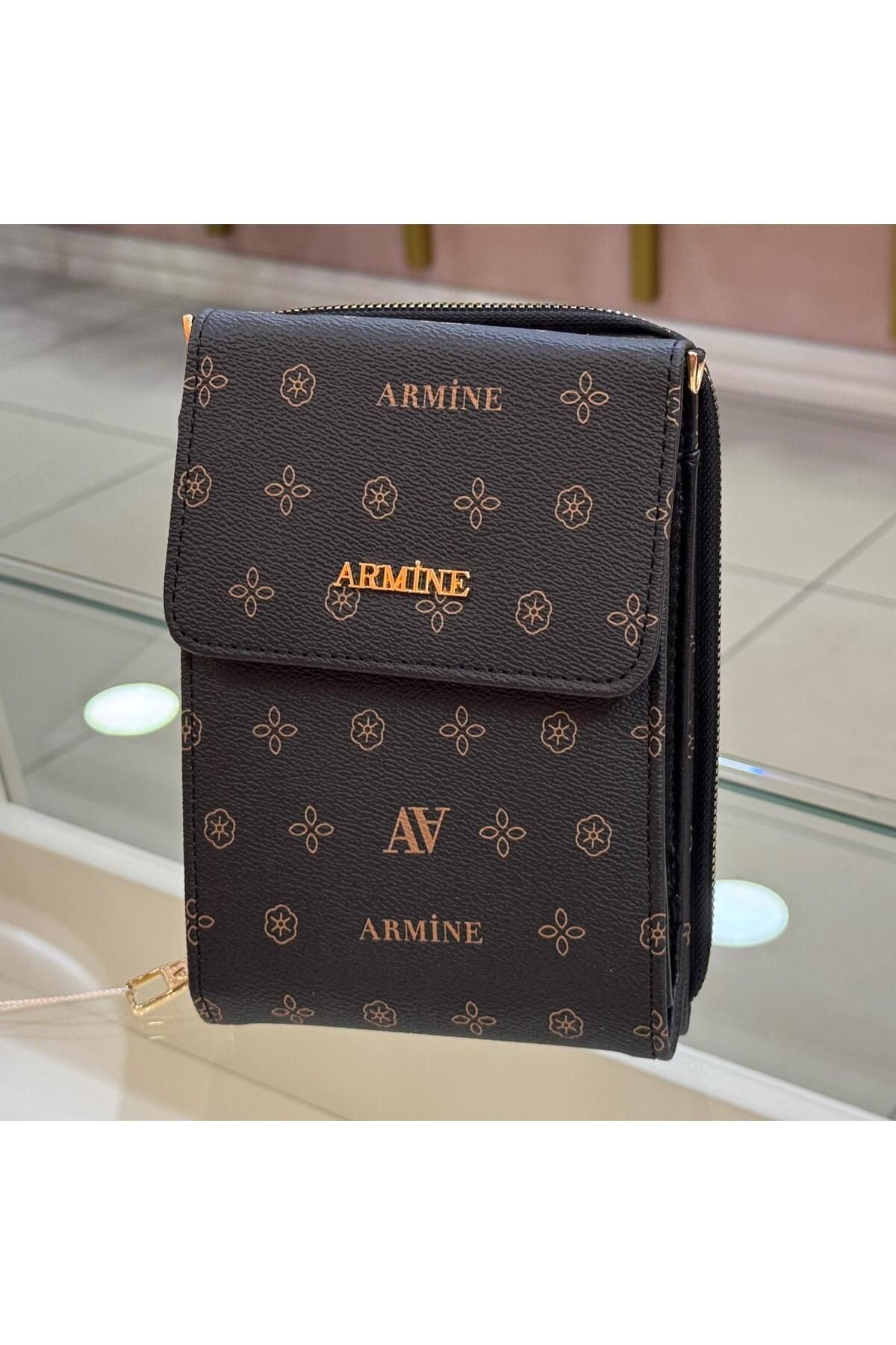 کیف دستی مشکی زنانه چاپی سیاه 266 اورجینال Armine
