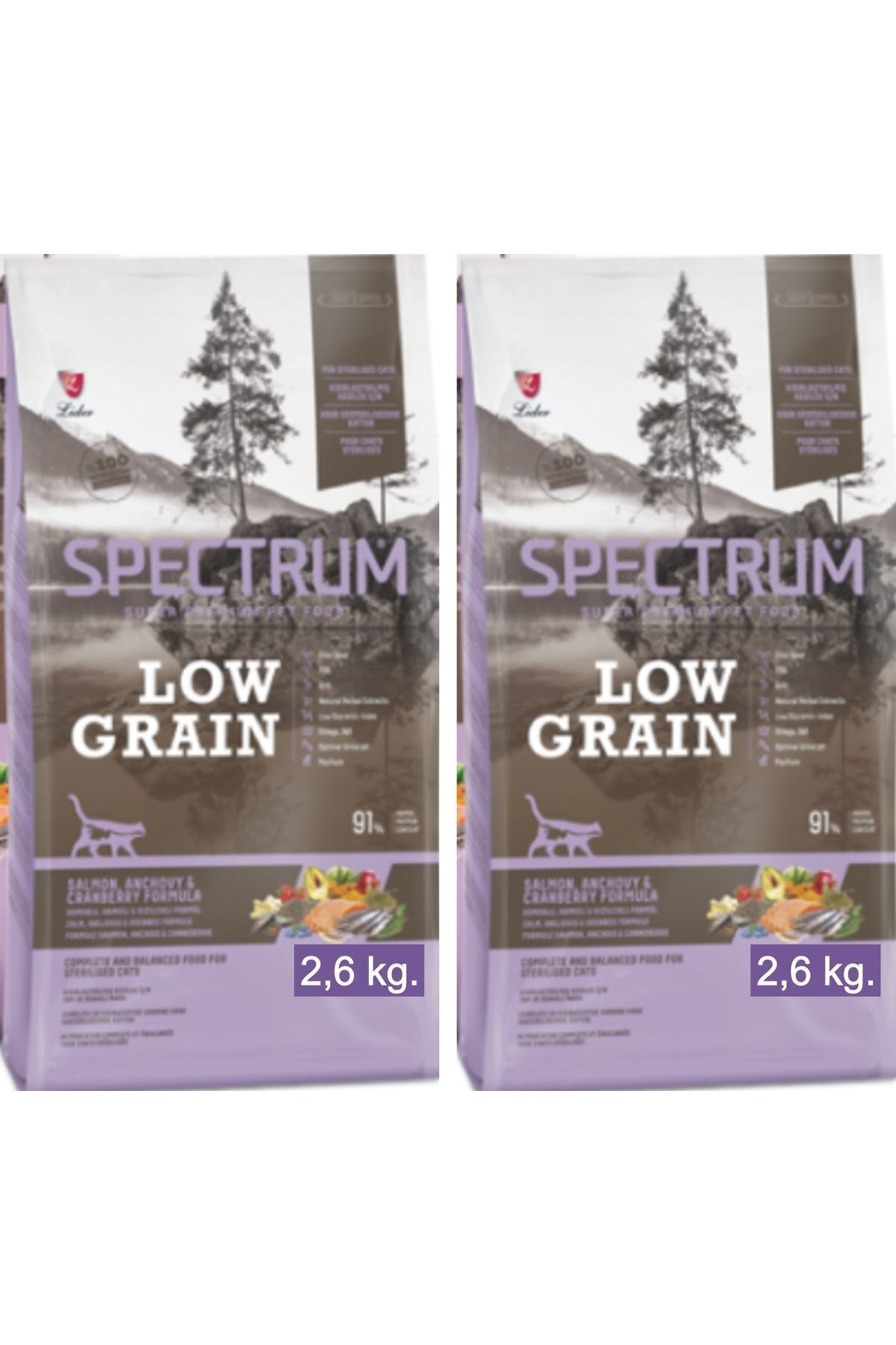 St Morritz Low Grain Kısırlaştırılmış Yetişkin Kedi Maması Somonlu&hamsili&kızılcıklı 2x2,6 Kg.