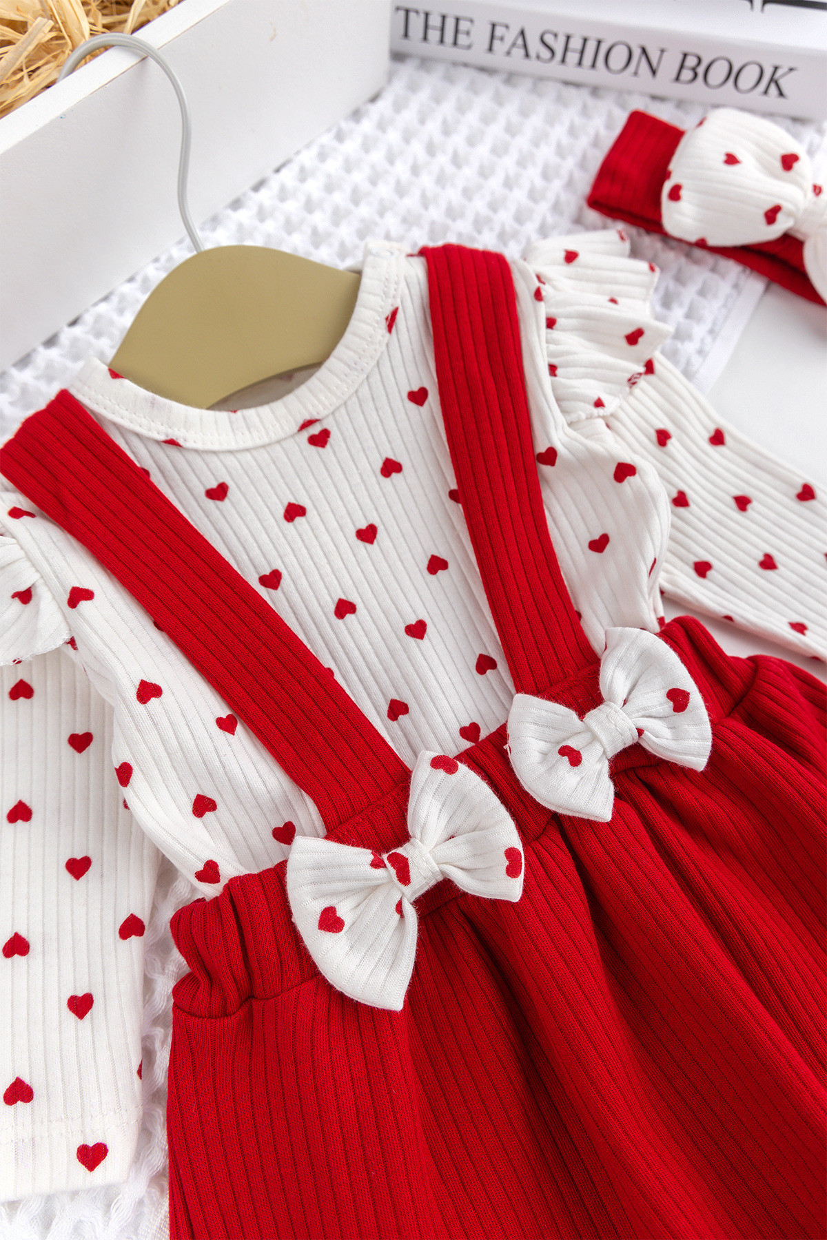 Babymod Kız Bebek Fiyonklu Bandanalı %100 Pamuk Şık Elbise Etek JileDoğumgünü Özelgün Takım fotoğrafı 6 (önizleme)