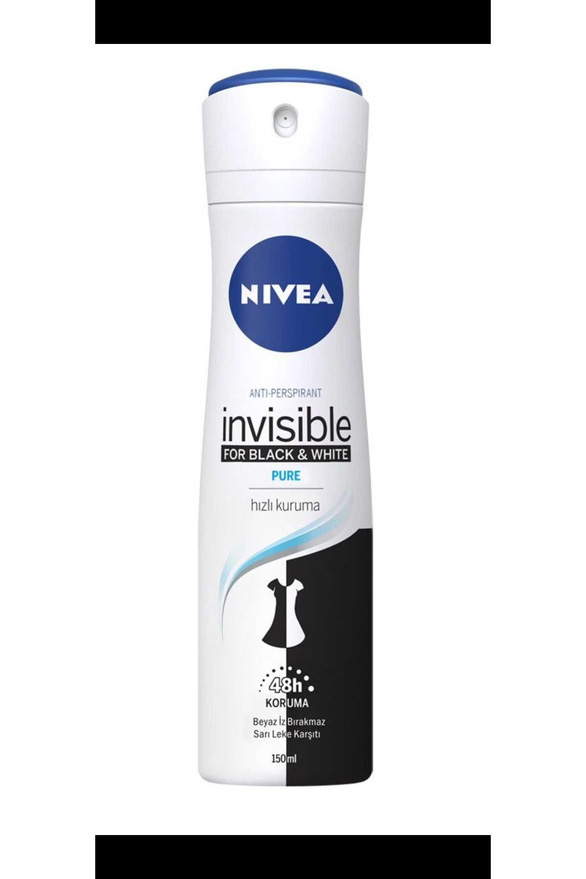 NIVALA Deodorant Invisible Black & White Pure 150 Ml