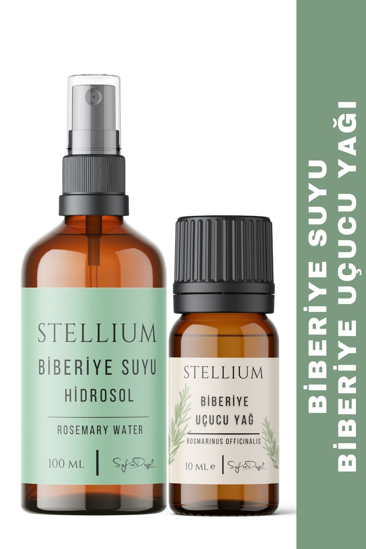 ست رزماری واتر هیدروسل 100 میلی لیتری و اسانس رزماری ست خالص و طبیعی STELLIUM