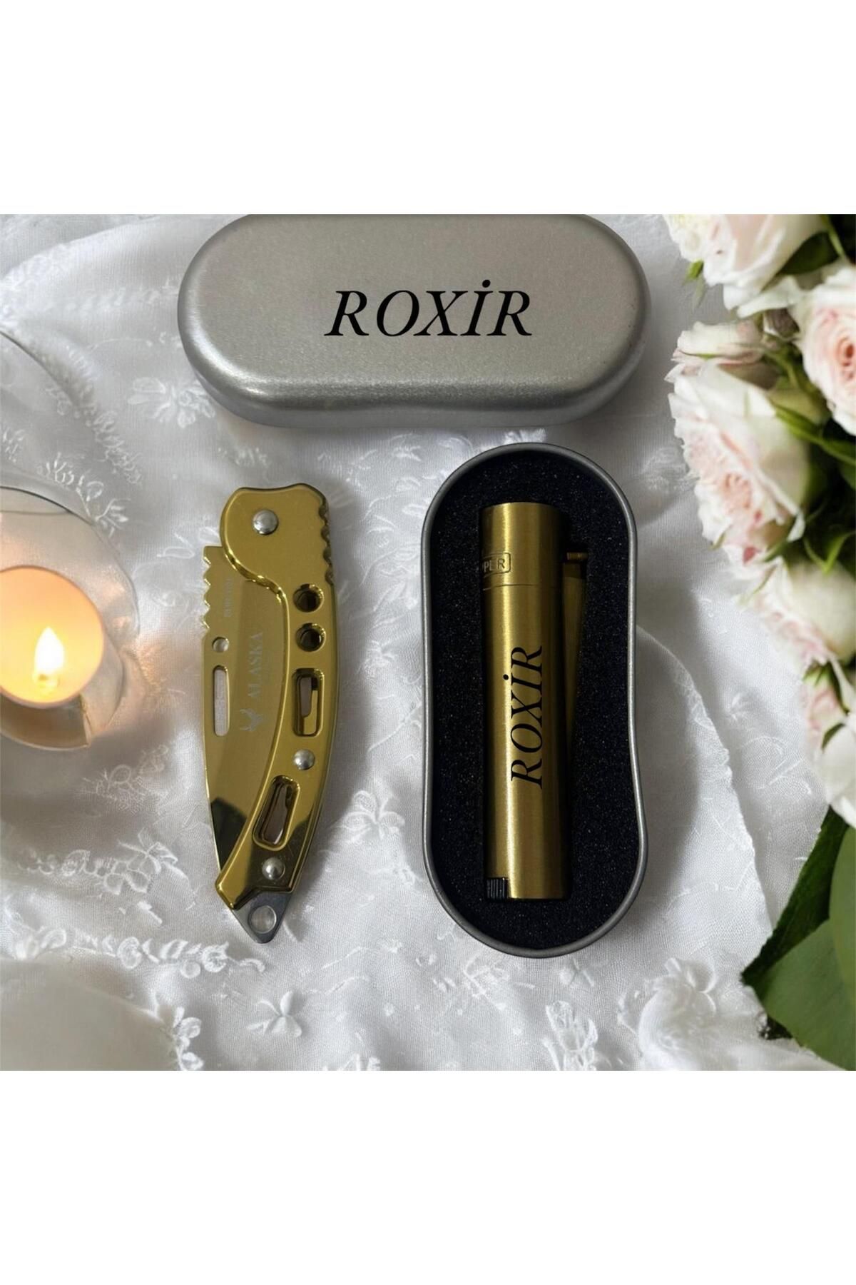 Roxir ROXİR 16CM GOLD ALASKA CAKI CAKMAK HEDİYELİ 2Lİ SET