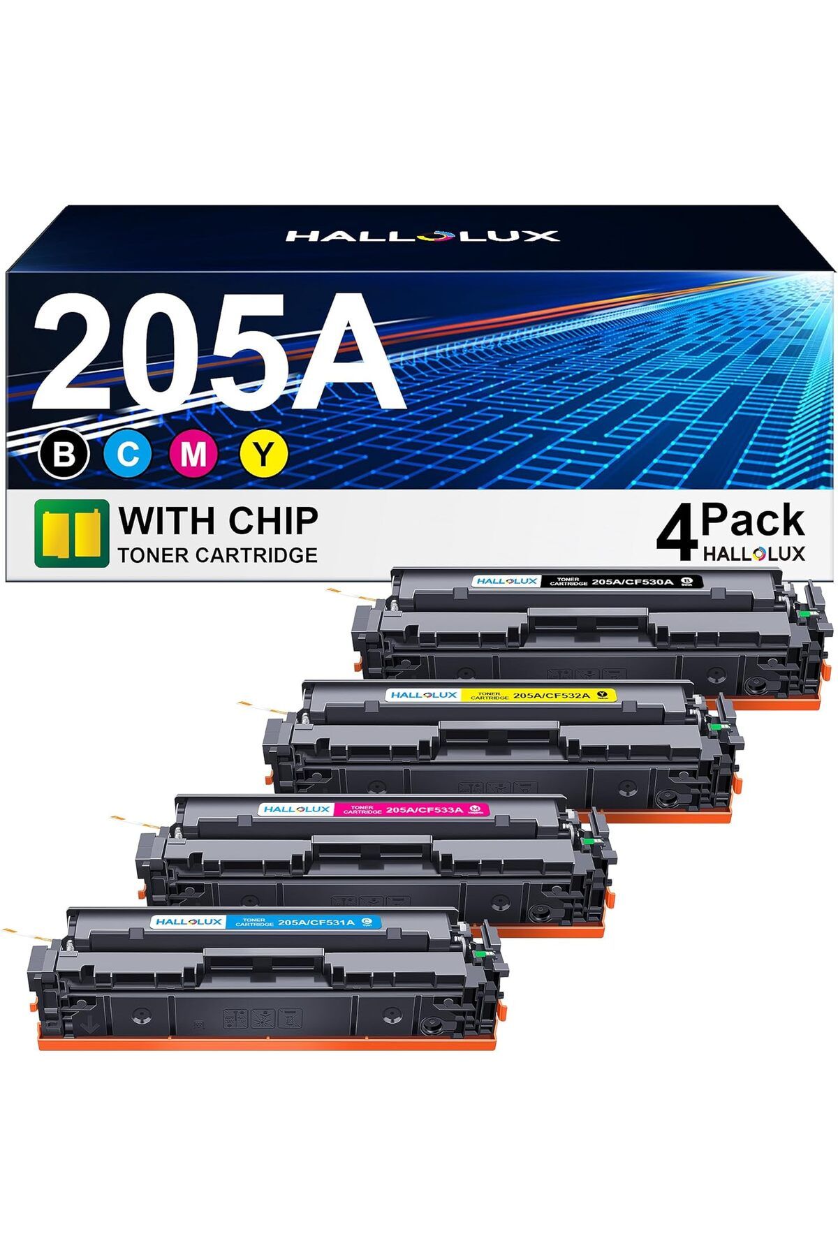 HP Color Pro MFP M180n M181FW M180NW M180FW M181N M154A Printer (Black Cyan Yellow Magenta, 4 Pack)