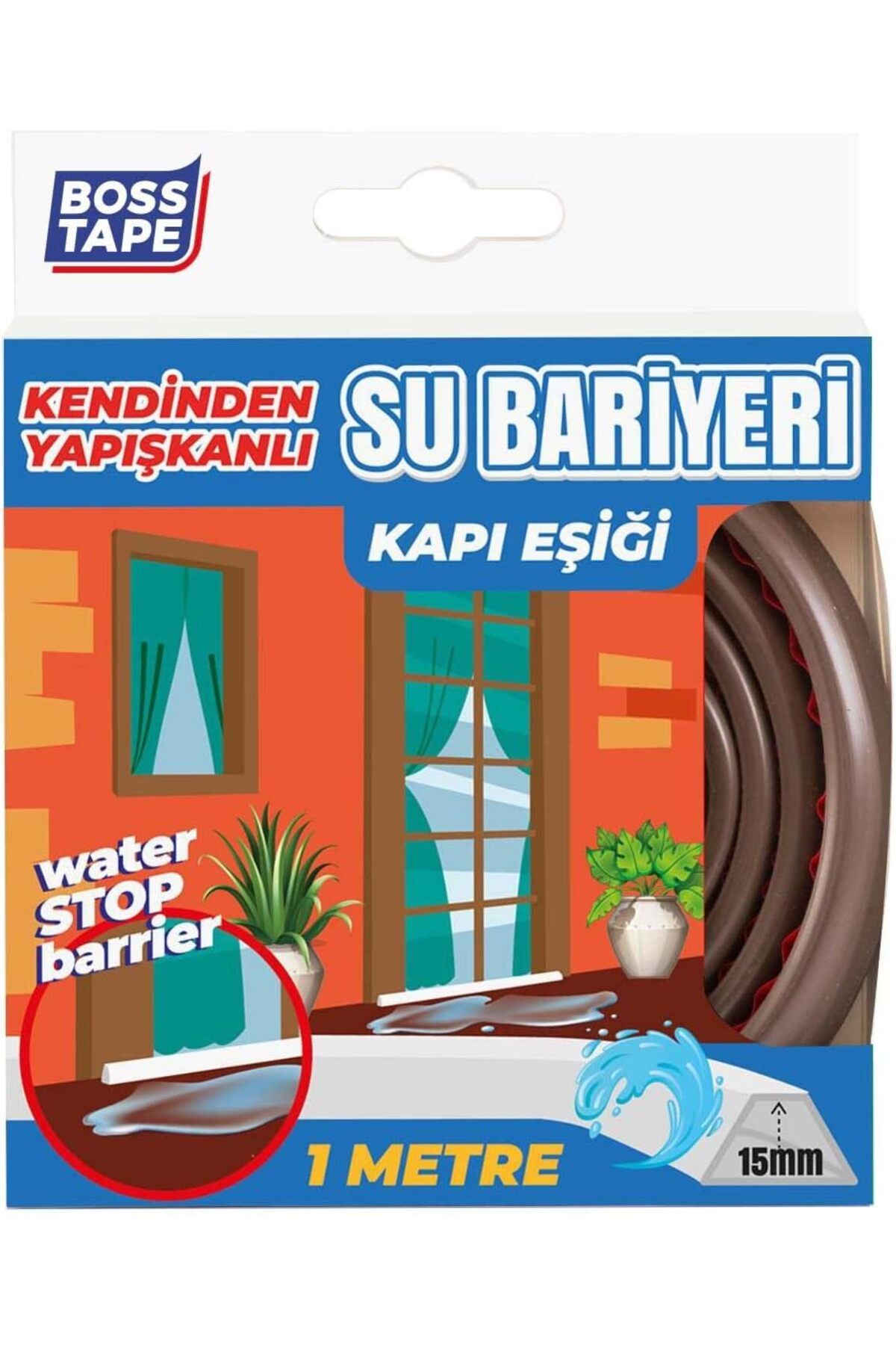 NcK Tape Duş, Kapı Eşiği, Mutfak Tezgahı Etrafı Su Kesici Bariyer Kahverengi 1 metre