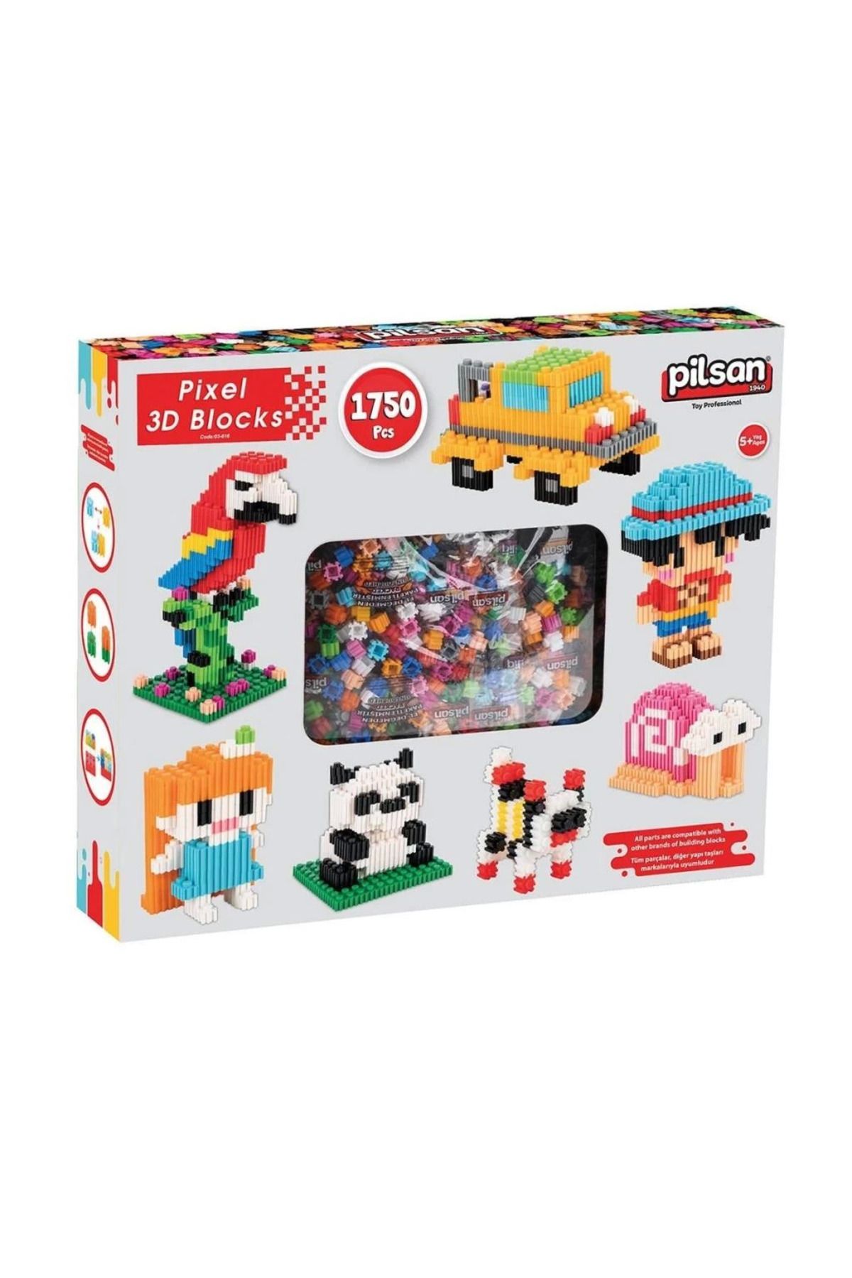 DEPOT Nessiworld 03 616 Pixel 3D Bloklar 1750 Parça -Pilsan Oyuncak