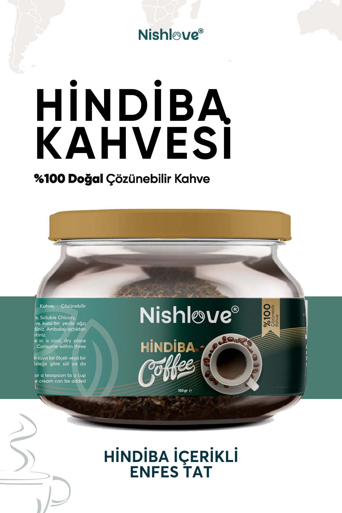 NİSHLOVE Hindiba Kahvesi Detox Fit Kahve 1 Aylık - (60 KULLANIM) Net 150gr