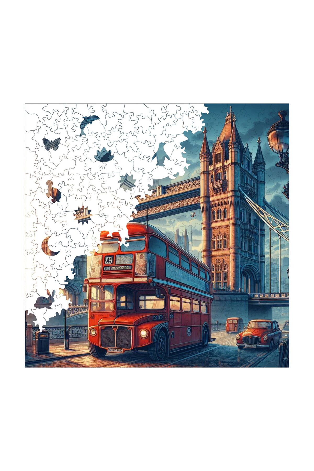 Pinecone-London Wooden Puzzle - 353 Piece Jigsaw Puzzle, Unique Foil, 29X29 cm Length S1-19 4