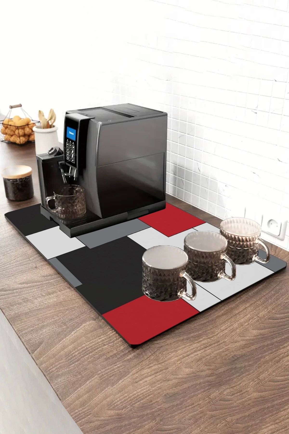 Valerine Life Barista Matı Sıvı Geçirmez Büyük Boy XXL Kahve Barı Espresso Kahve Makinesi Pad 40x90cm 27241225