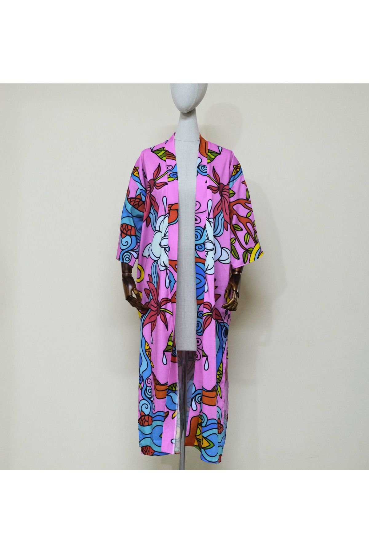 Atelier Nui-Sunny Kimono / Sun Themed Kimono & Dress & Beachwear in Poplin Fabric 2