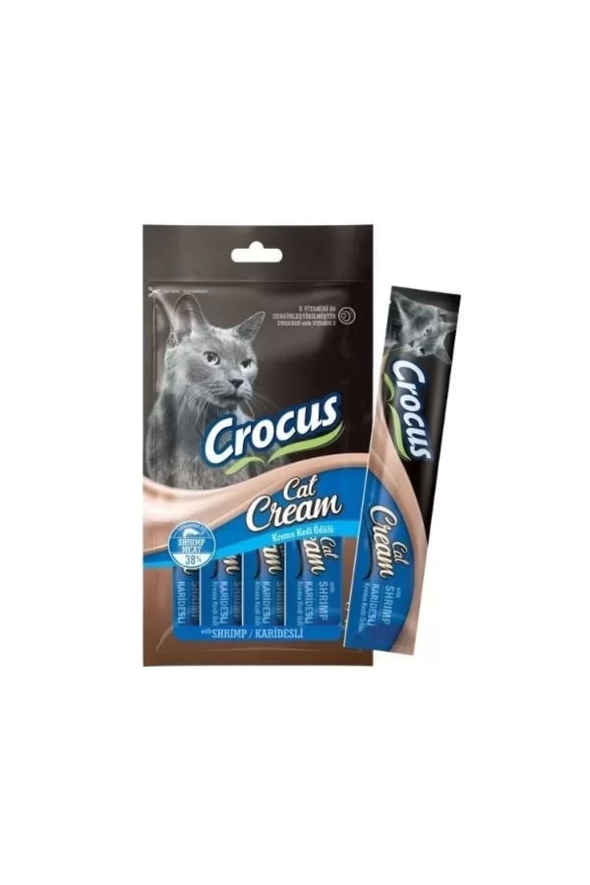 TREND Crocus Karidesli Sıvı Kedi Ödül Maması 15 Gr 4 Adet