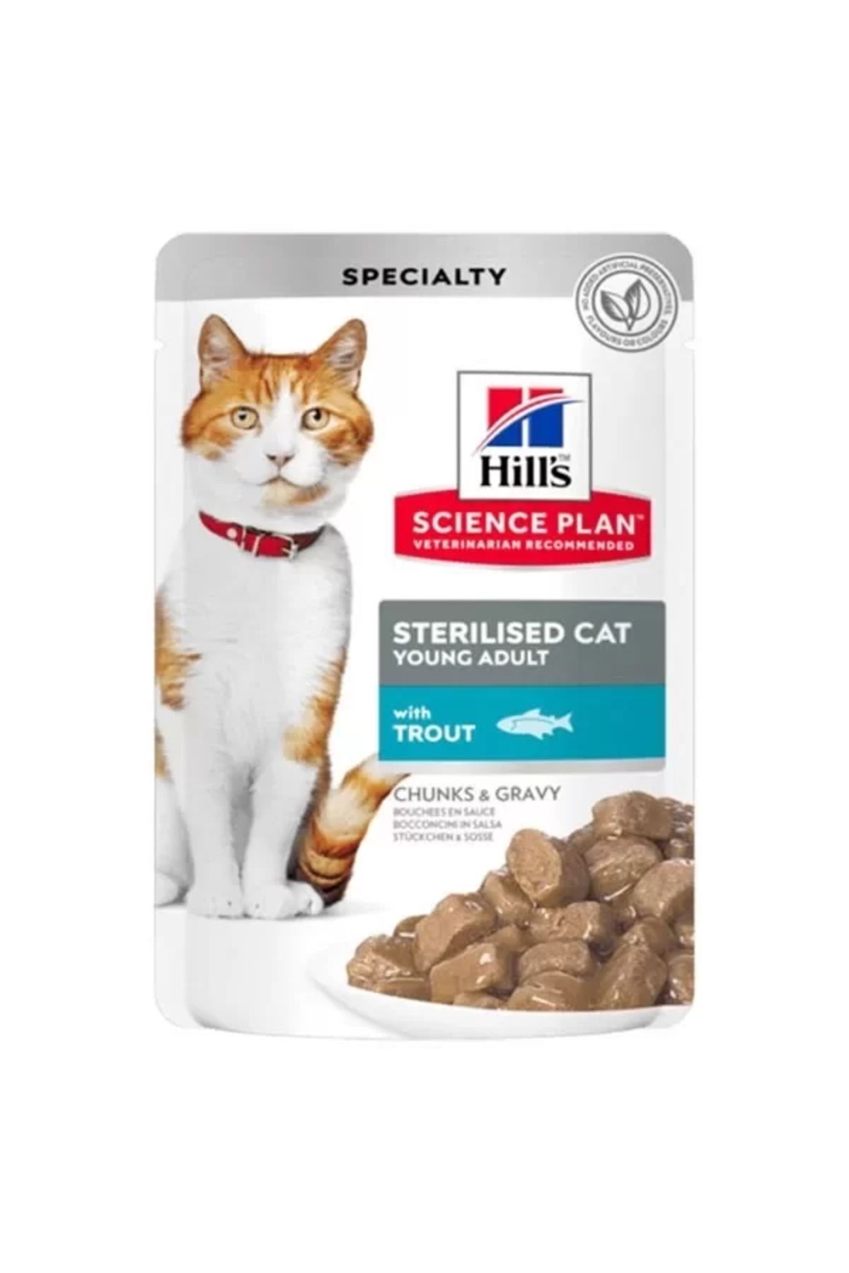 TREND Hills Sterilised Alabalıklı Pouch Kısırlaştırılmış Konserve Kedi Maması 85 Gr