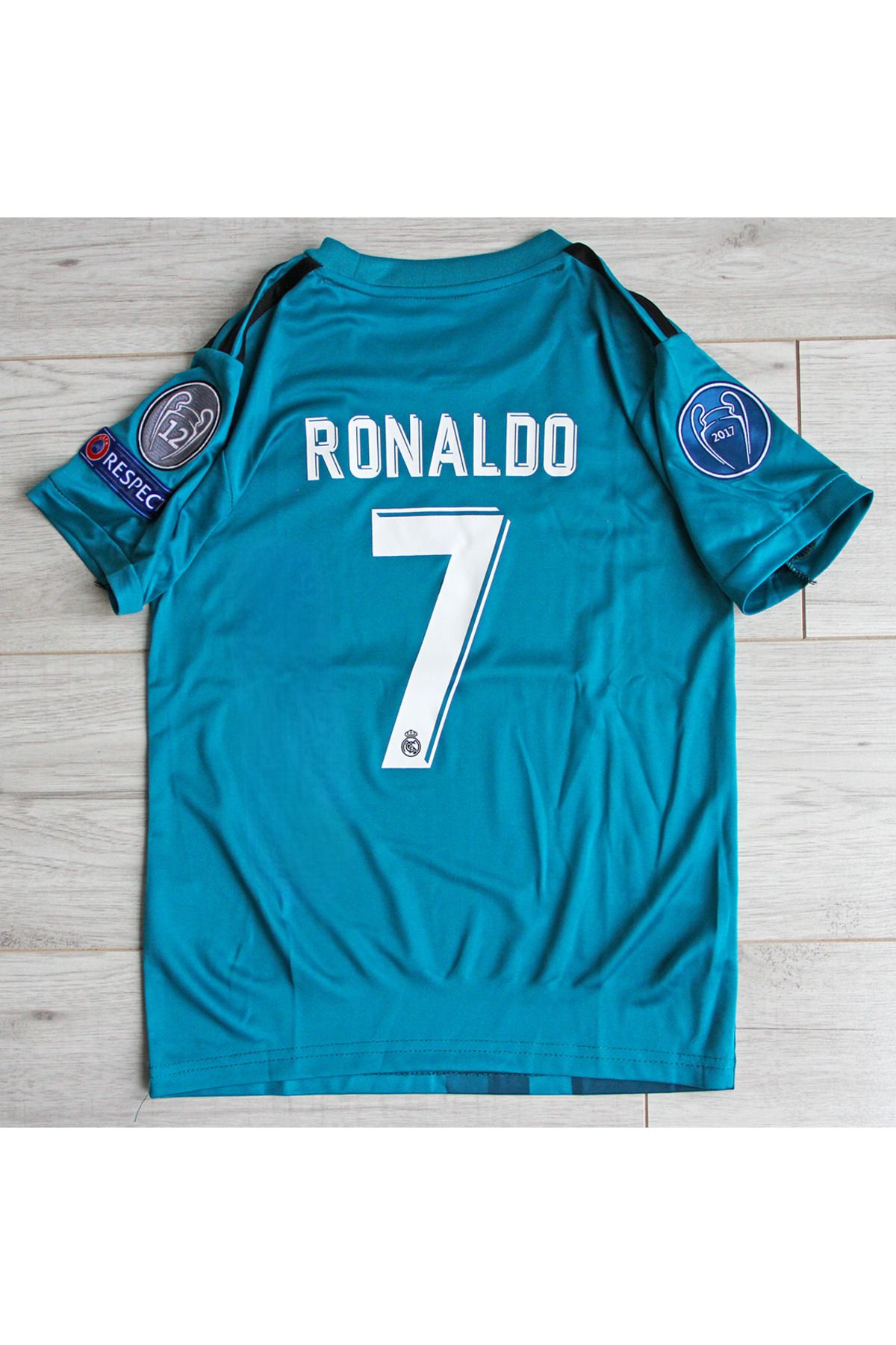 Legent Lady Ronaldo R.e.a.l M.a.d.r.i.d Retro Futbol Forması Turkuaz Kısa Kol Hava Alabilen Özel Forma Kumaşı