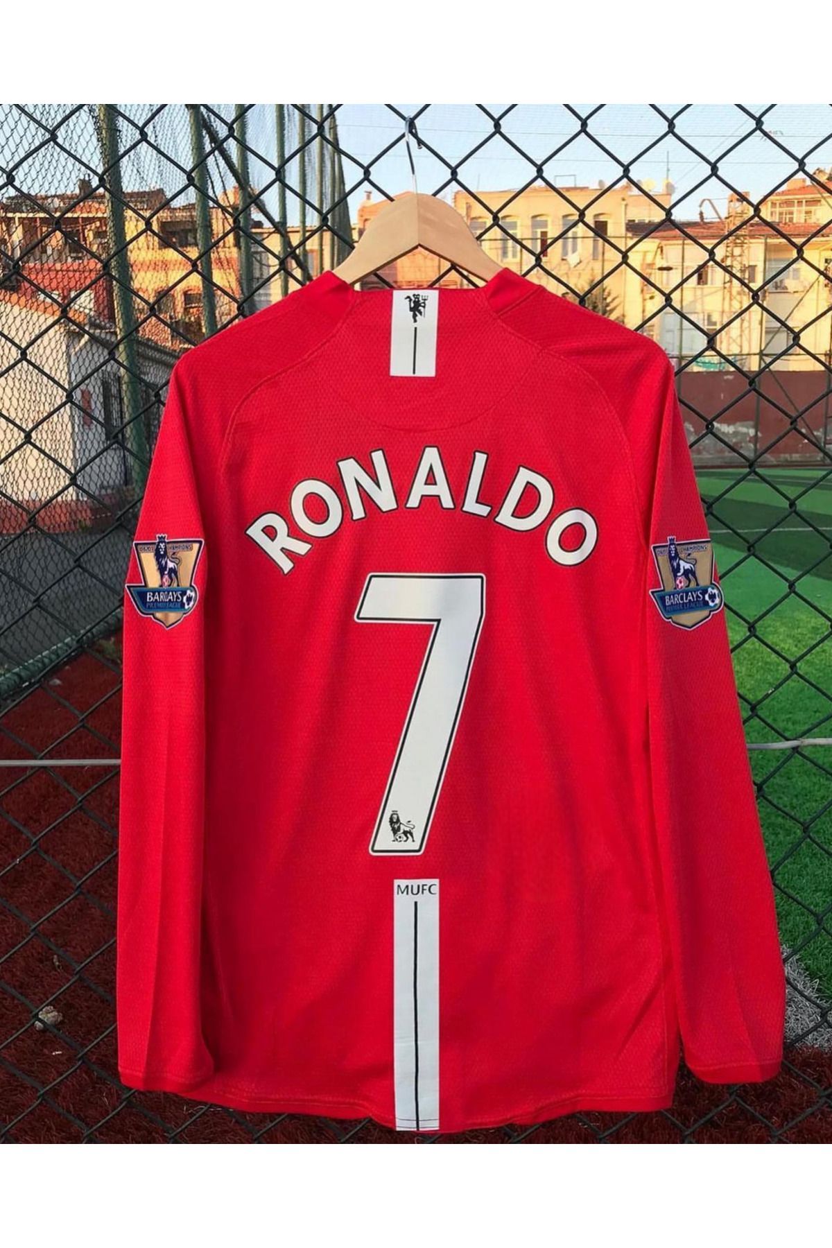 Legent Lady C.ronaldo 07/08 United Retro Uzun Kol Kırmızı Futbol Forması Hava Alabilen Özel Forma Kumaşı