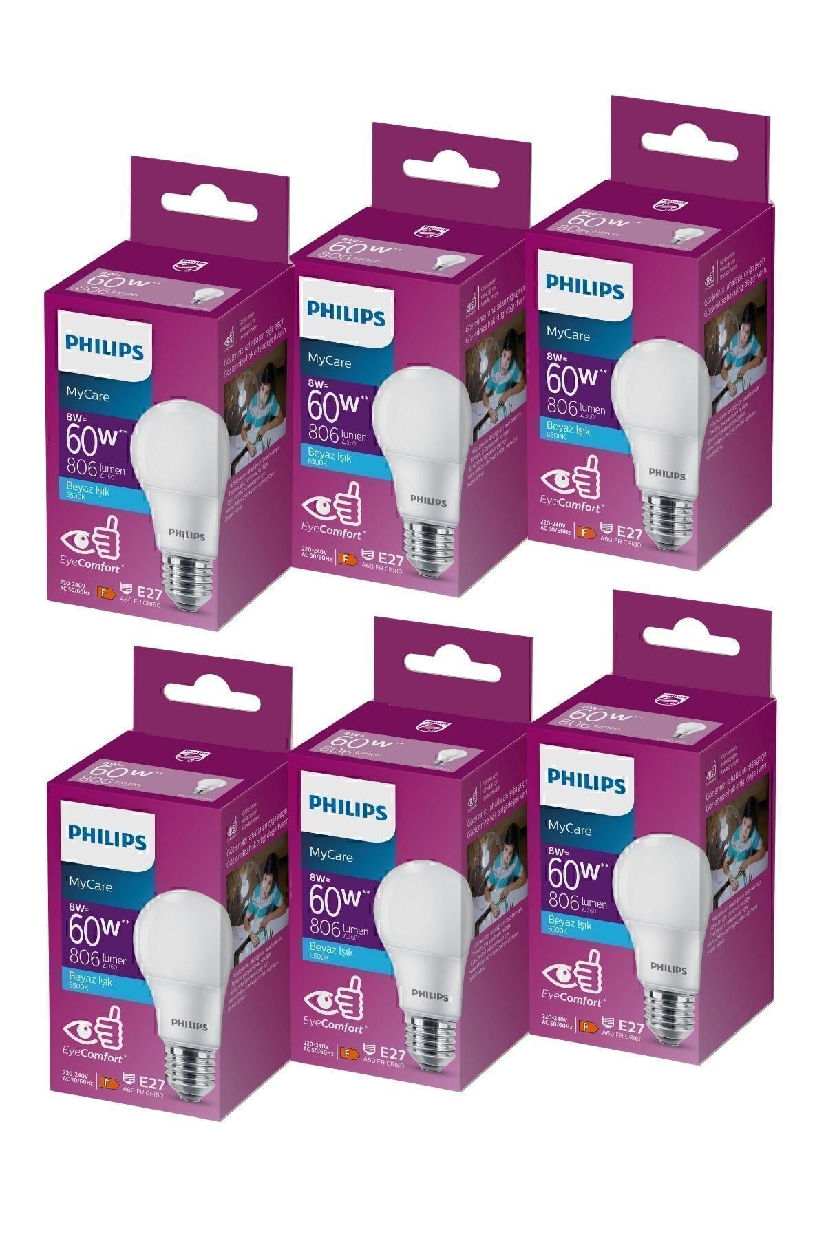 ertekin Led 8-60w Ampul 6500k Beyaz Işık 6lı Tasarruflu Ampül