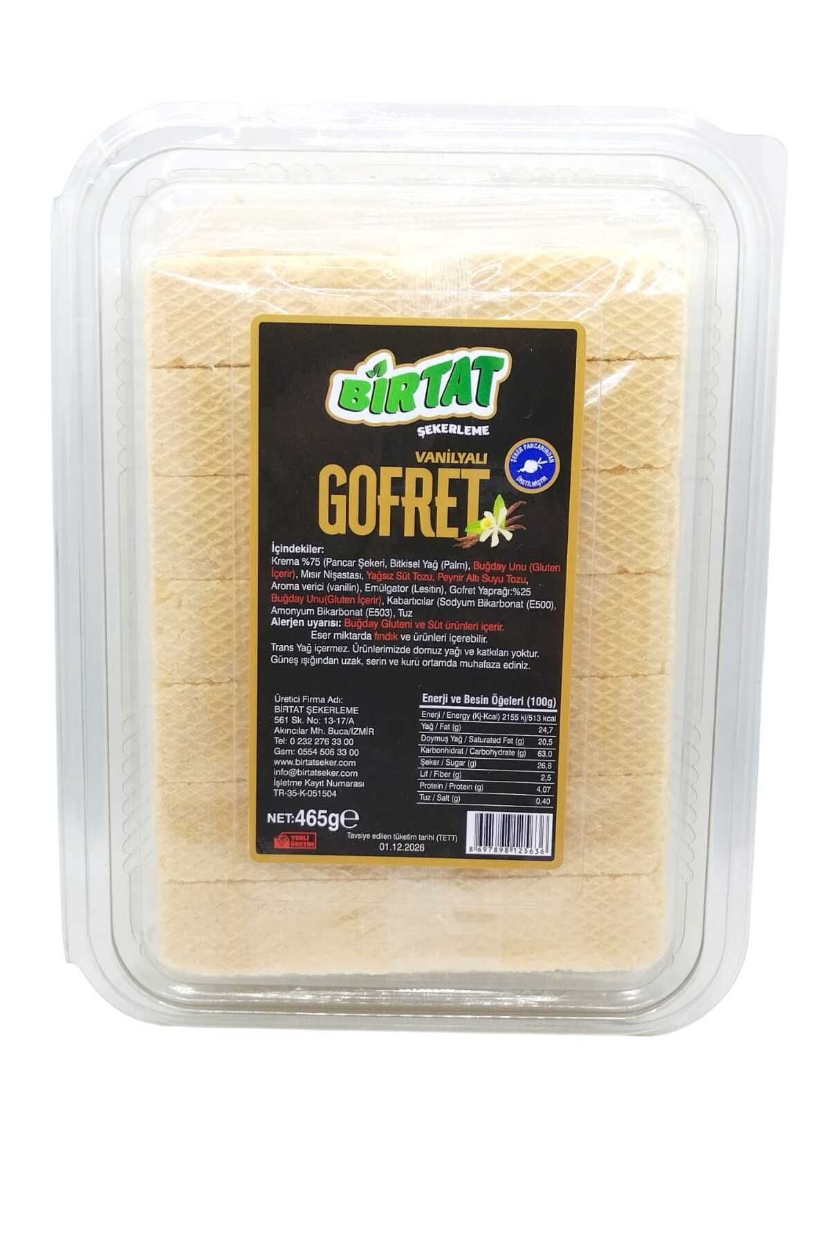 BİRTAT ŞEKERLEME Birtat Şekerleme Vanilya Gofret 464 gr