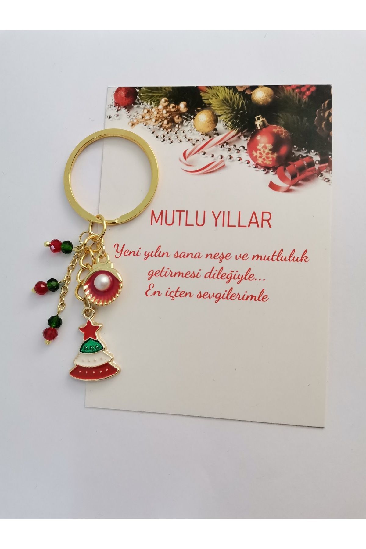 Elioure Minik Adımlar Yılbaşı Hediyesi Yeni yıl Hediye Noel Temalı Charm Anahtarlık Çanta Süsü