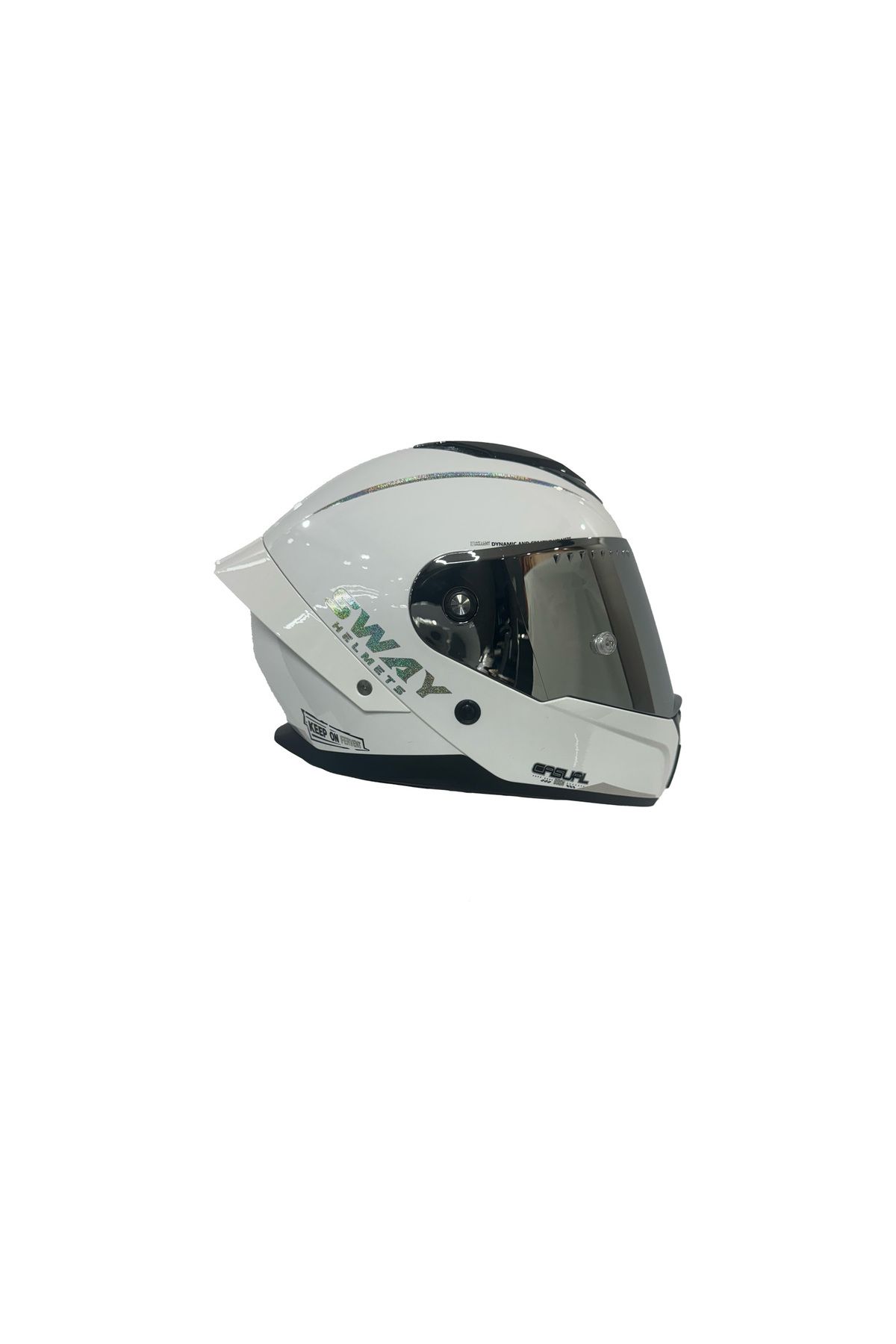 Tex SW 850 White Silver Full Face Kask