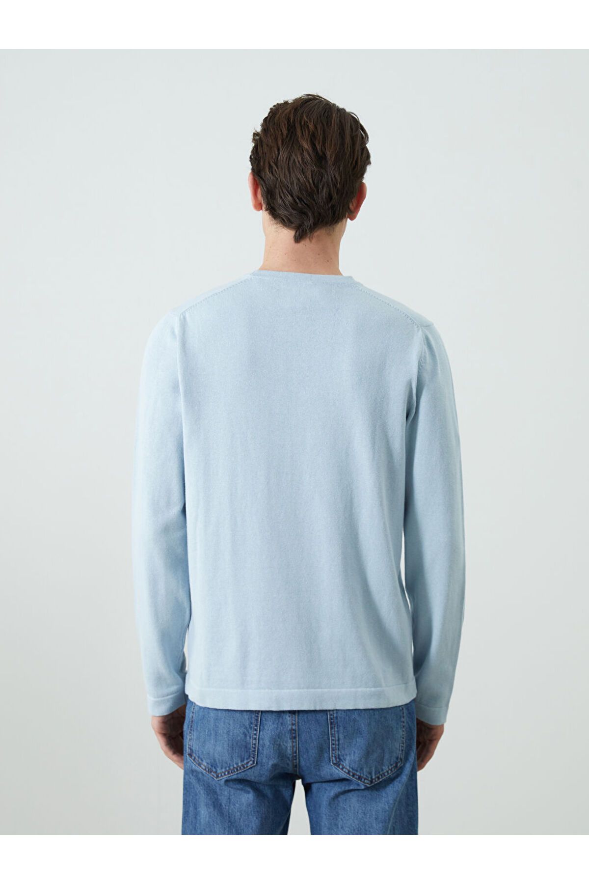 LC Waikiki-LCWAIKIKI Klassischer Herren-Strickpullover mit Rundhalsausschnitt und langen Ärmeln 4
