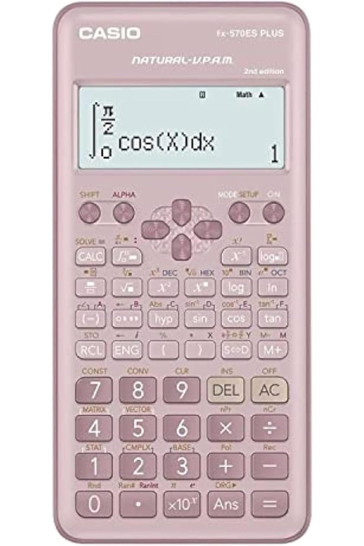 Casio-آلات حاسبة علمية قياسية 10 + 2 رقم 417 وظيفة لون وردي FX-570ESPLUS2PKWDT 1