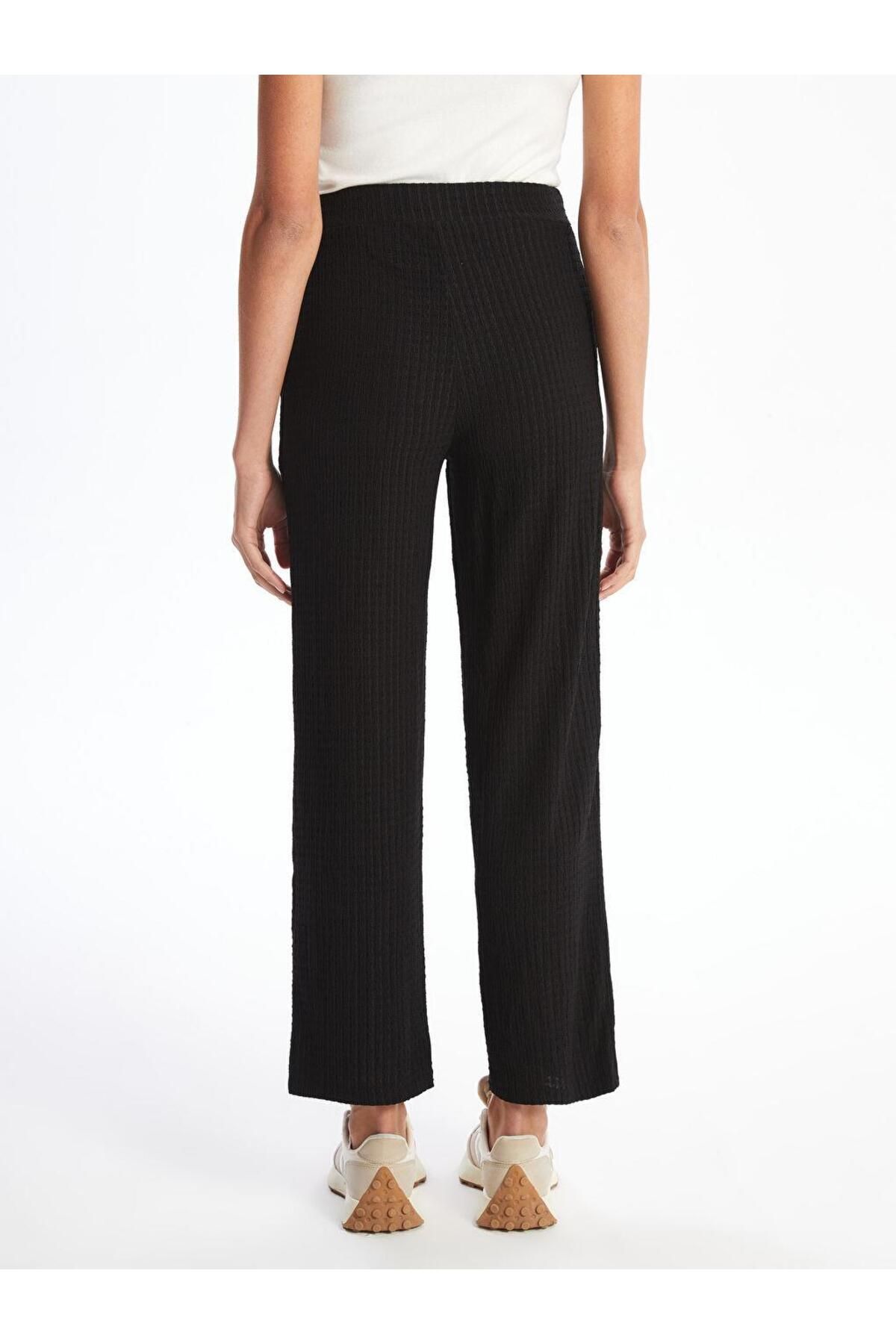 LC Waikiki-LCWAIKIKI Pantaloni de damă clasici cu textura elastică în talie 4