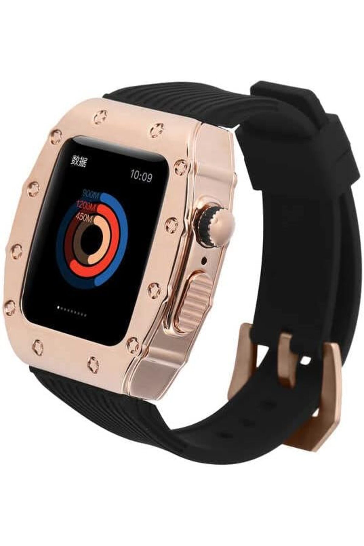 STOREMAX shopwave  İle Uyumlu Watch 44mm KRD-65 Kordon Siyah-Rose Gold HTCshop 1005813