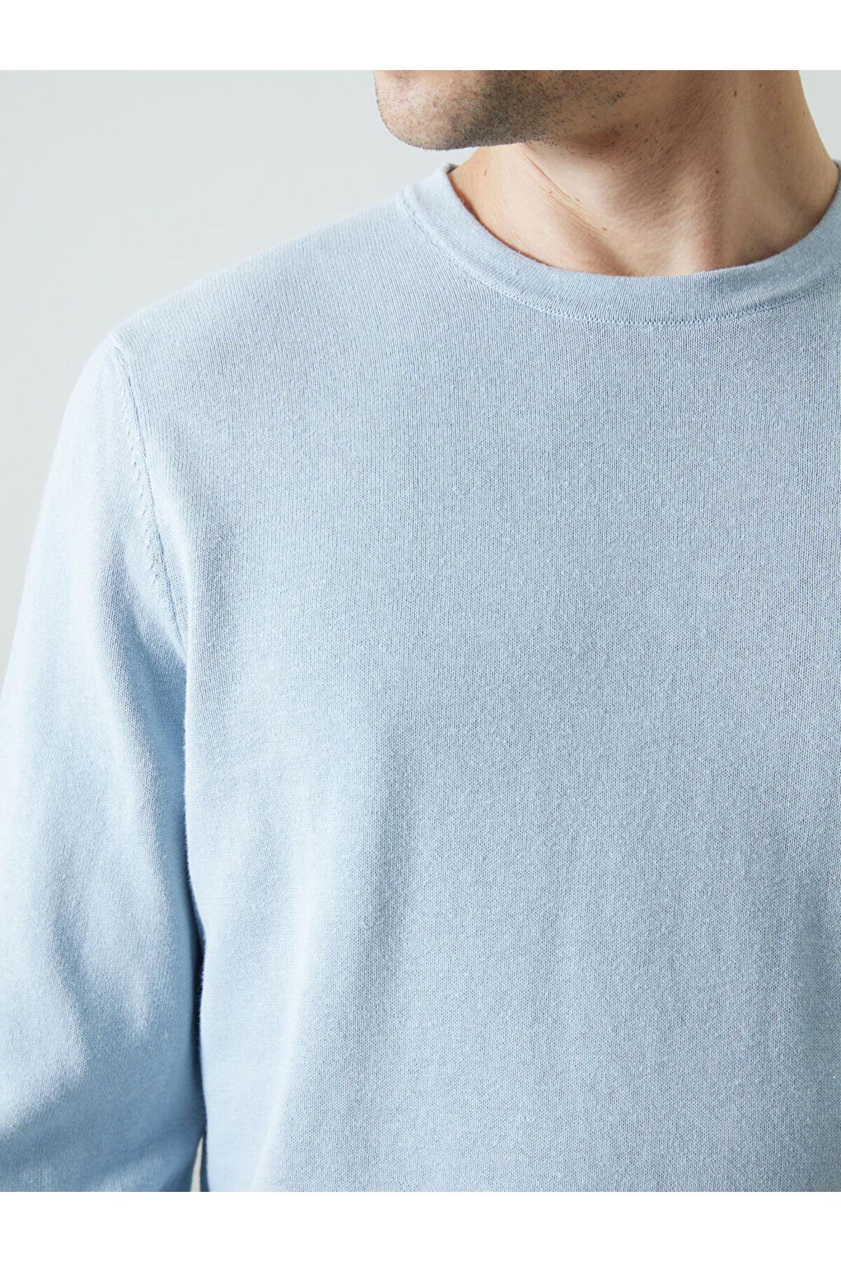 LC Waikiki-LCWAIKIKI Klassischer Herren-Strickpullover mit Rundhalsausschnitt und langen Ärmeln 3
